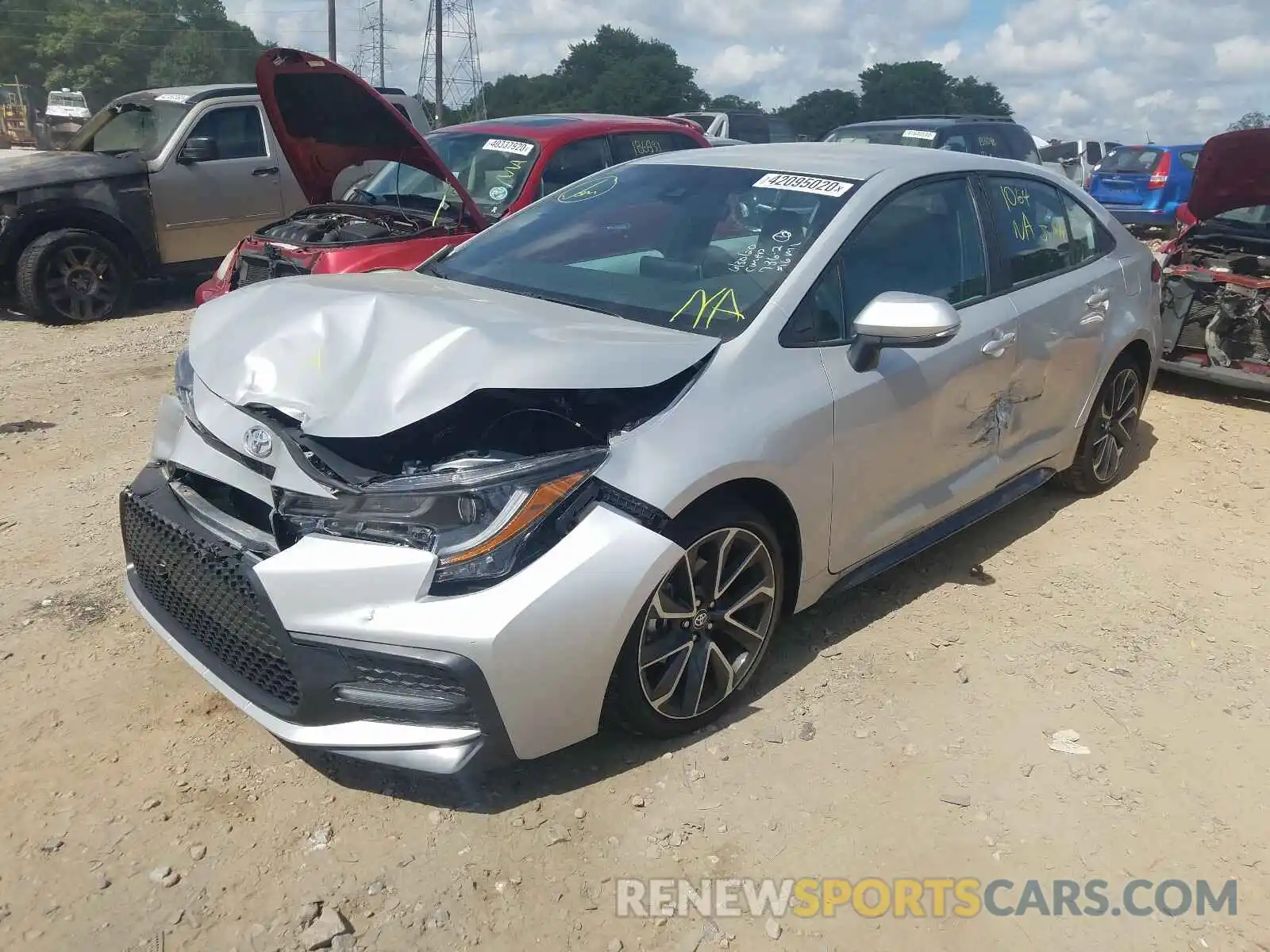 2 Photograph of a damaged car 5YFS4RCE3LP039264 TOYOTA COROLLA 2020