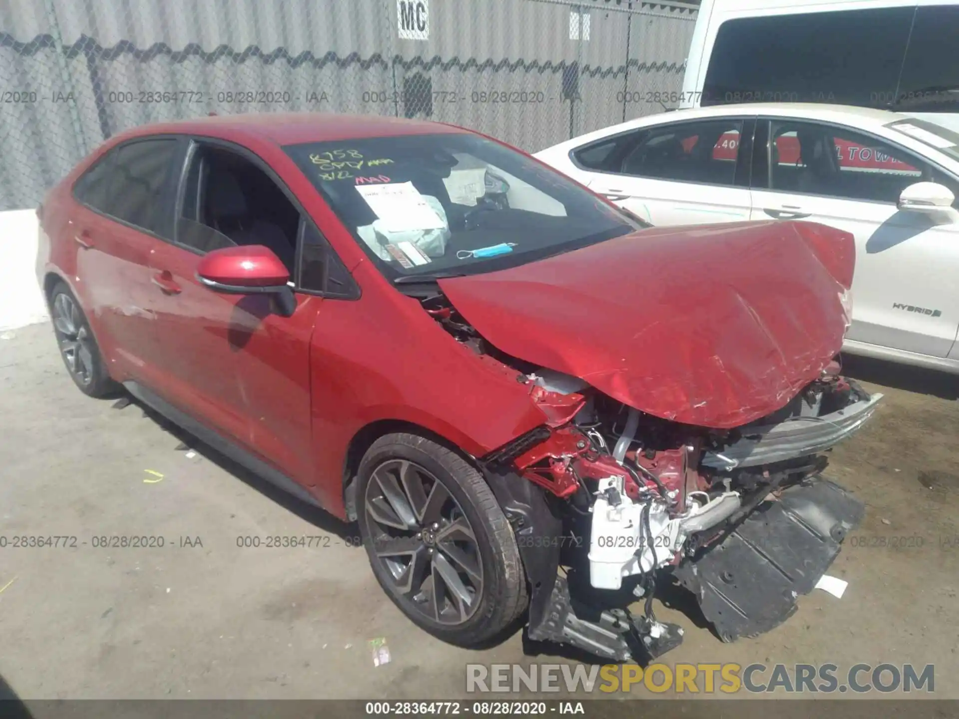 1 Photograph of a damaged car 5YFS4RCE3LP045100 TOYOTA COROLLA 2020