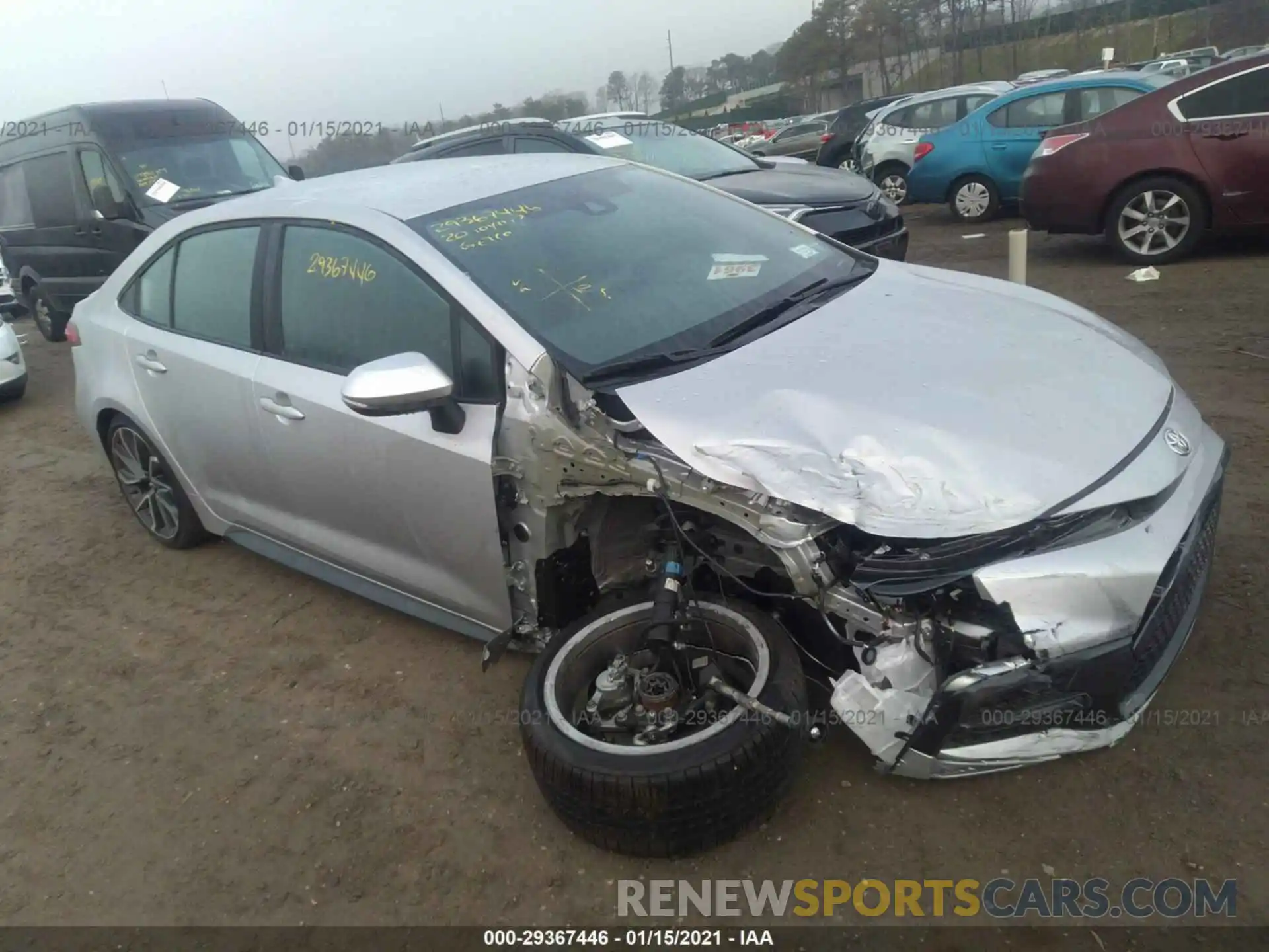 1 Photograph of a damaged car 5YFS4RCE3LP050555 TOYOTA COROLLA 2020