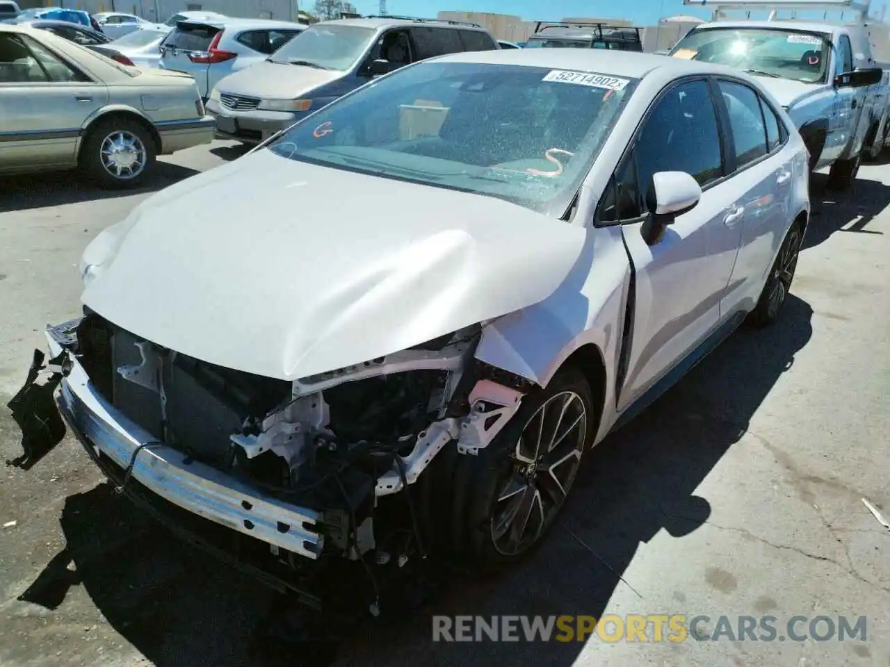 2 Photograph of a damaged car 5YFS4RCE3LP053567 TOYOTA COROLLA 2020