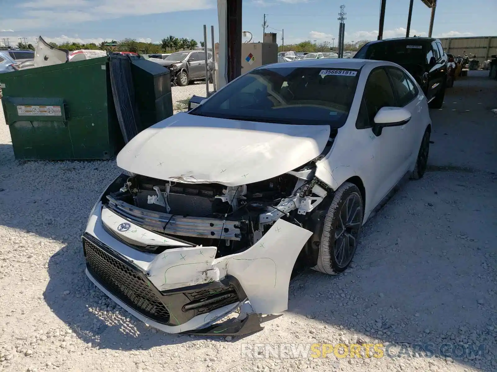 2 Photograph of a damaged car 5YFS4RCE3LP053942 TOYOTA COROLLA 2020