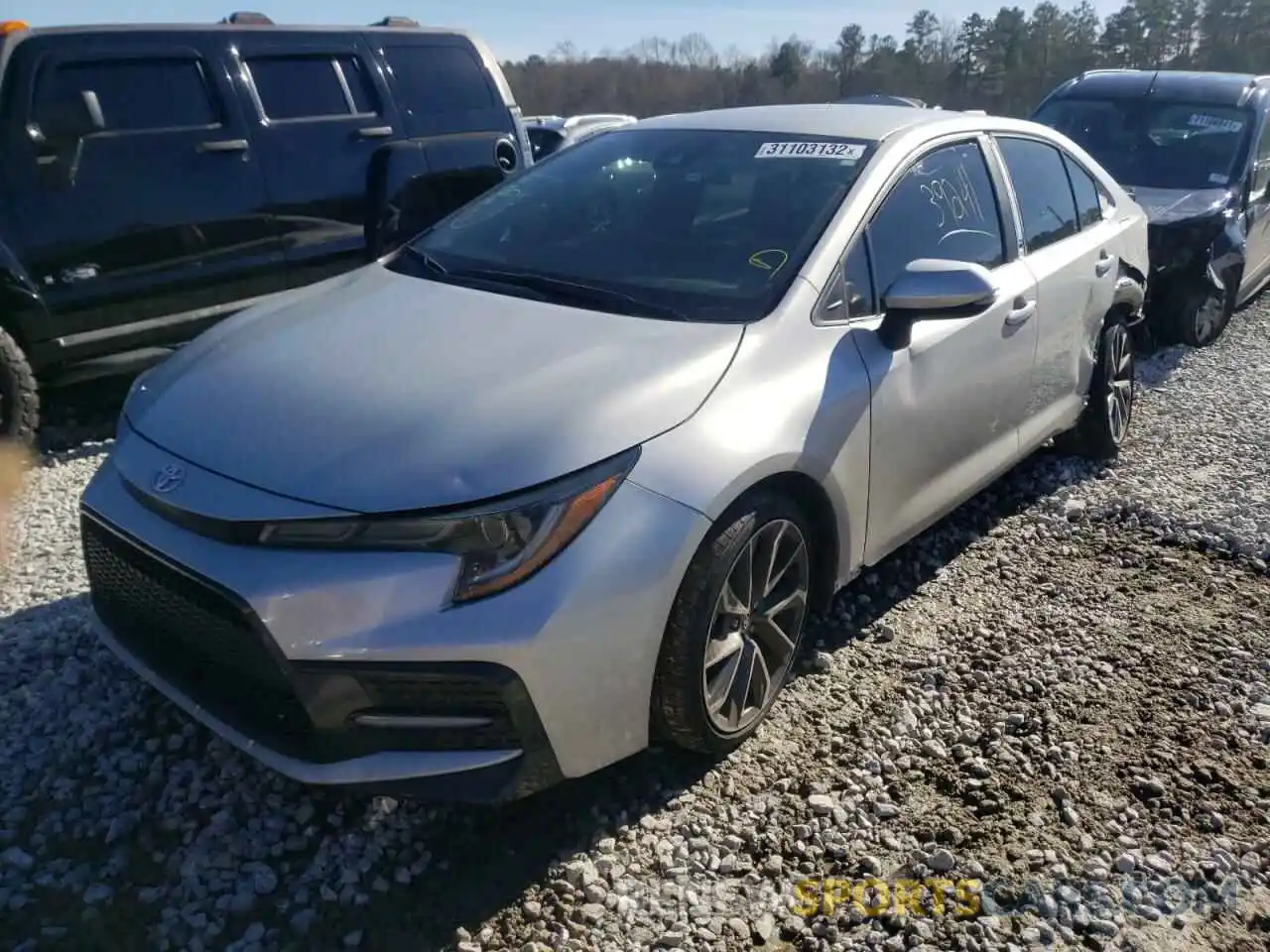 2 Photograph of a damaged car 5YFS4RCE3LP055951 TOYOTA COROLLA 2020