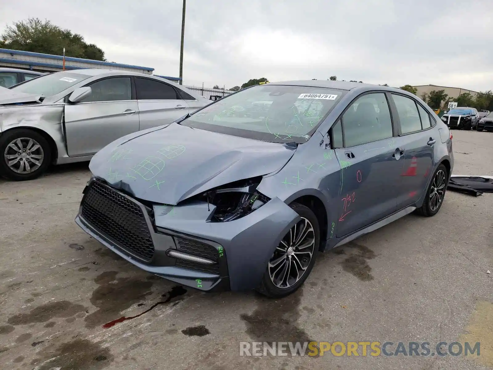 2 Photograph of a damaged car 5YFS4RCE3LP056971 TOYOTA COROLLA 2020