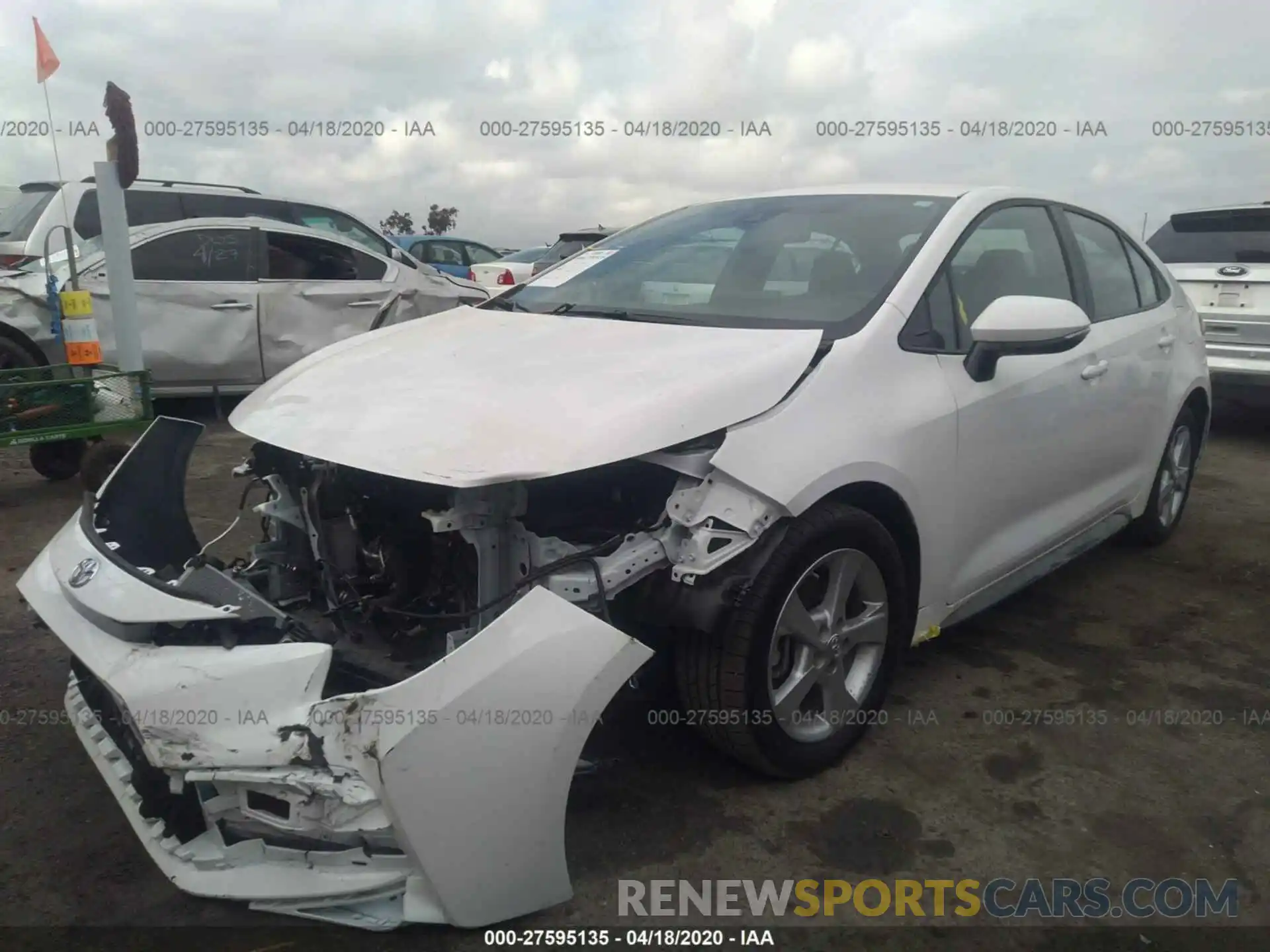 2 Photograph of a damaged car 5YFS4RCE4LP022439 TOYOTA COROLLA 2020