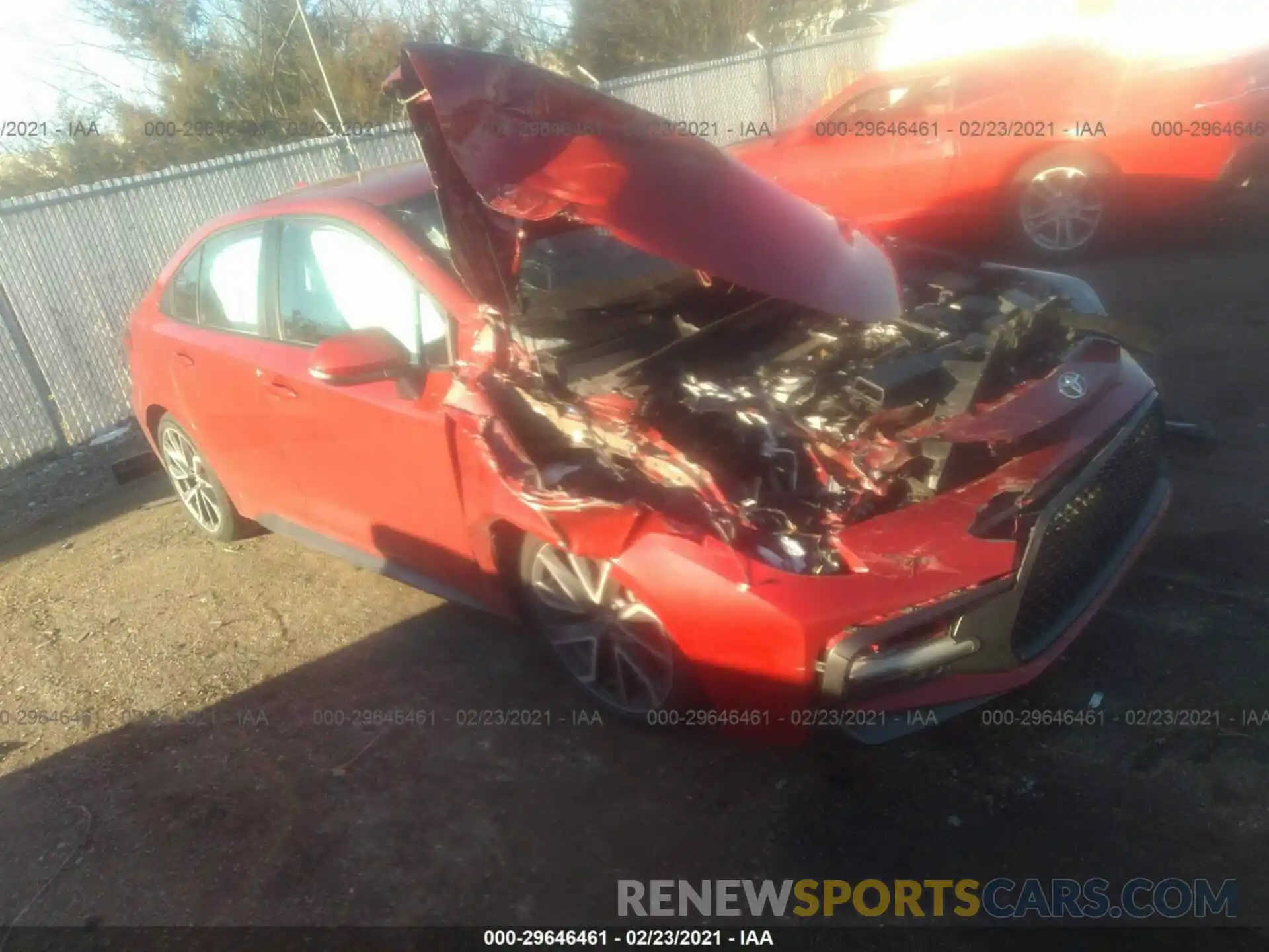 1 Photograph of a damaged car 5YFS4RCE4LP023056 TOYOTA COROLLA 2020