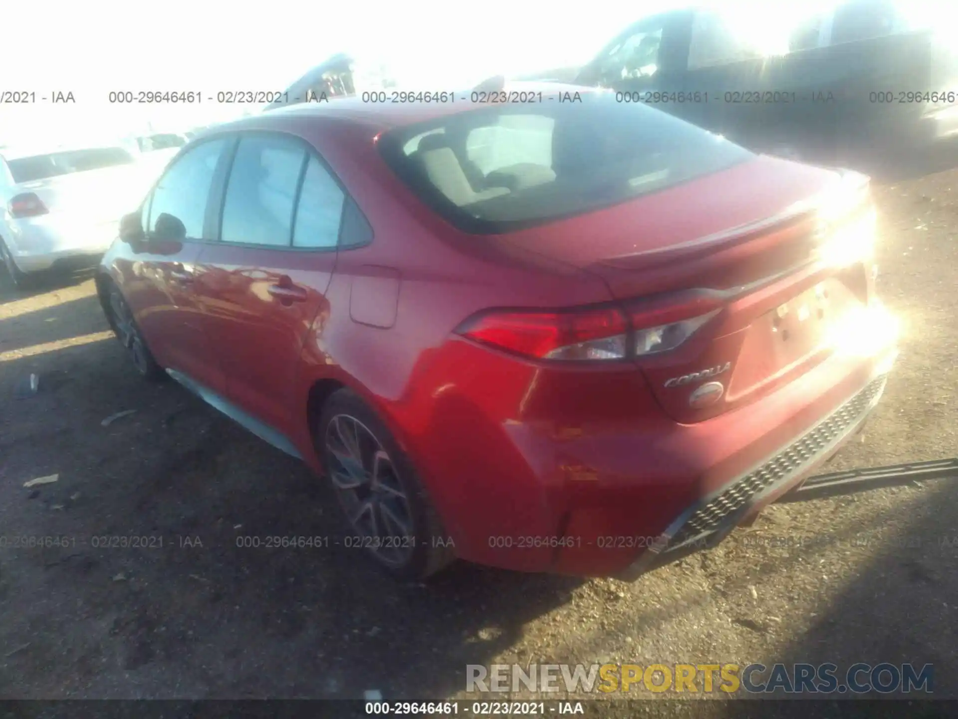 3 Photograph of a damaged car 5YFS4RCE4LP023056 TOYOTA COROLLA 2020