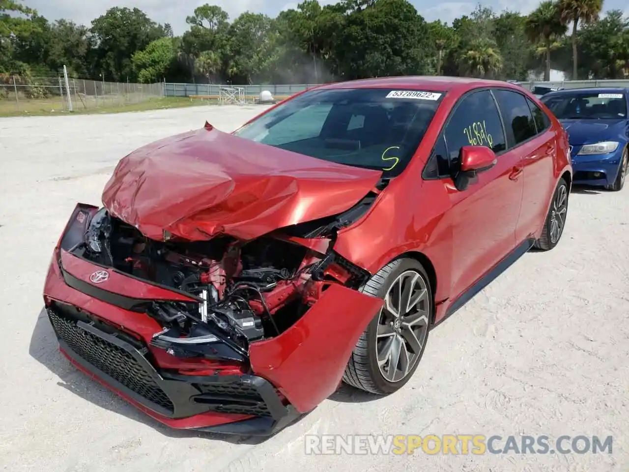 2 Photograph of a damaged car 5YFS4RCE4LP023090 TOYOTA COROLLA 2020