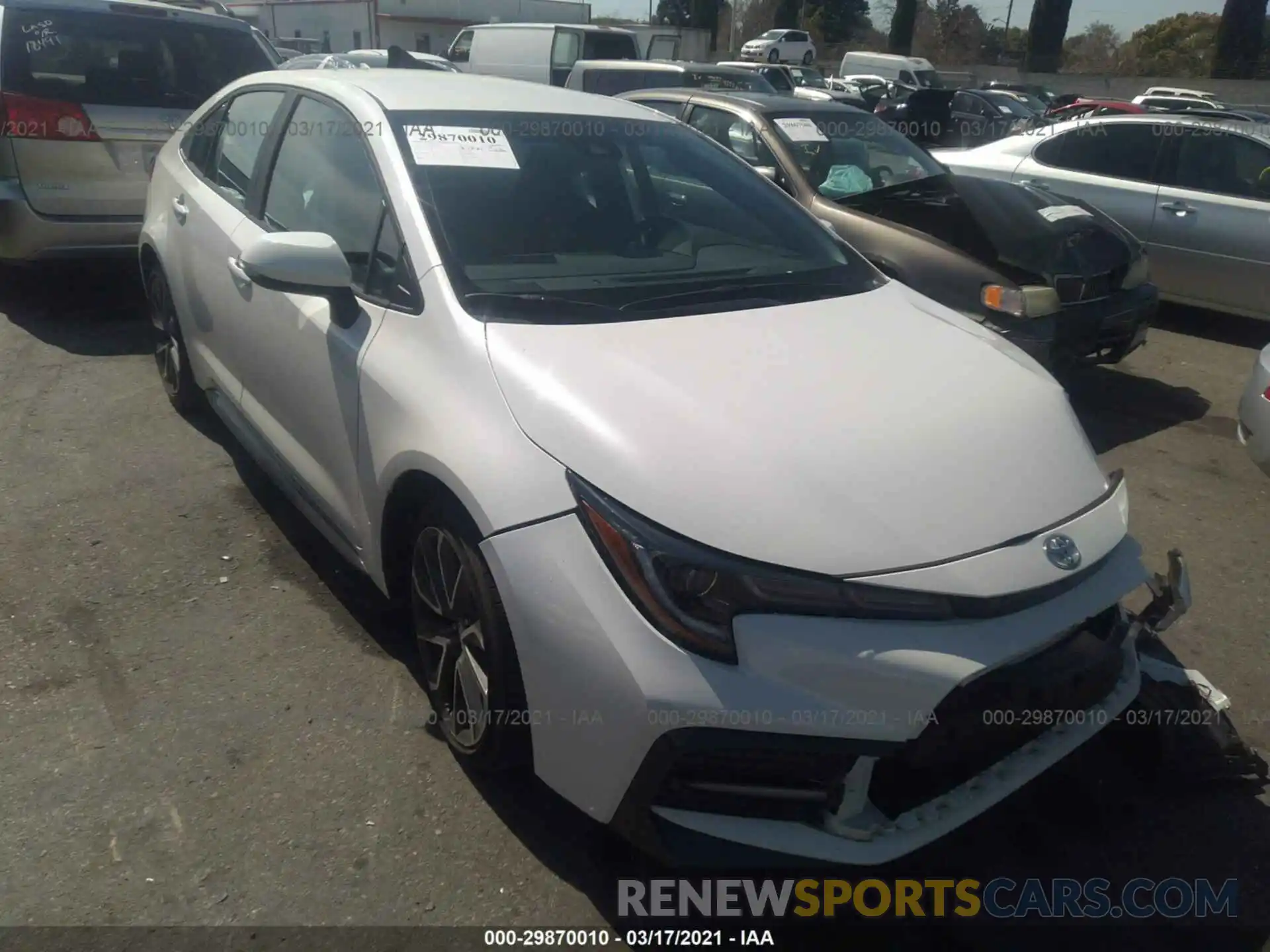 1 Photograph of a damaged car 5YFS4RCE4LP027432 TOYOTA COROLLA 2020