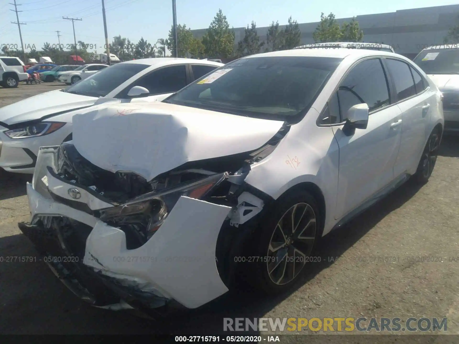 2 Photograph of a damaged car 5YFS4RCE4LP028774 TOYOTA COROLLA 2020