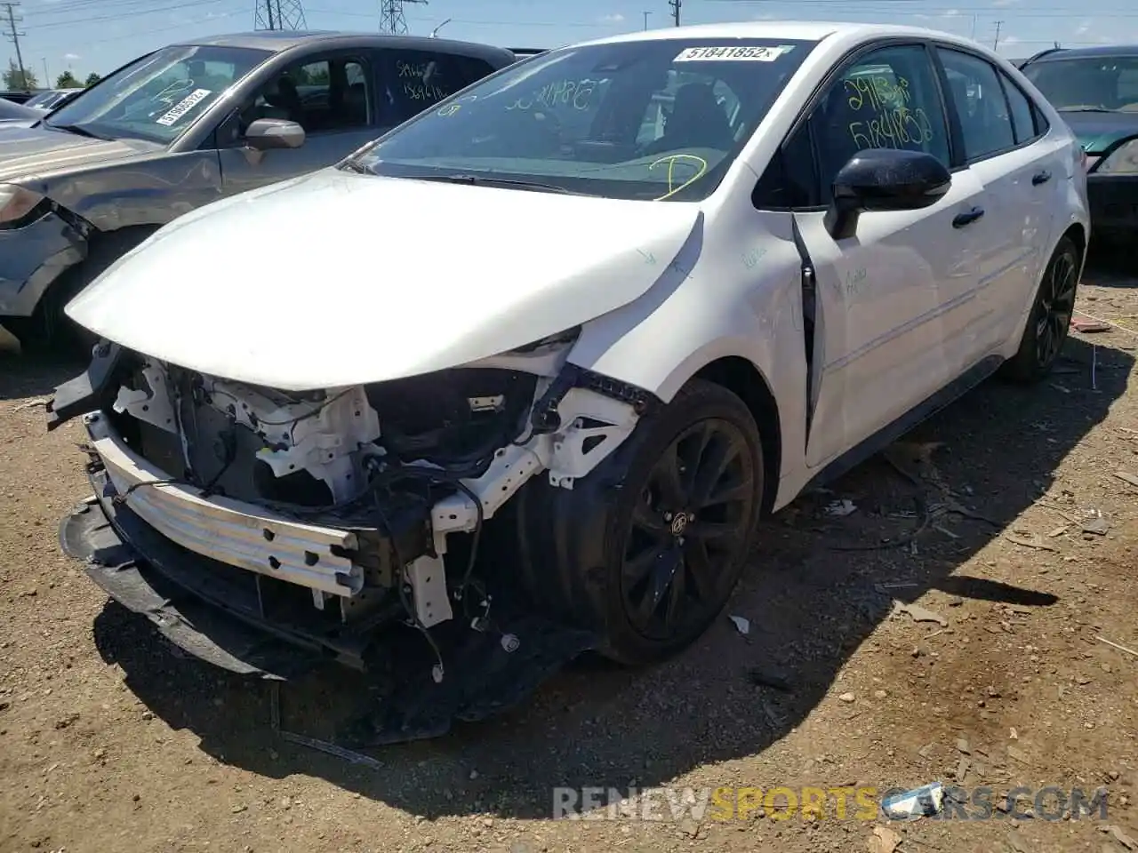 2 Photograph of a damaged car 5YFS4RCE4LP034851 TOYOTA COROLLA 2020