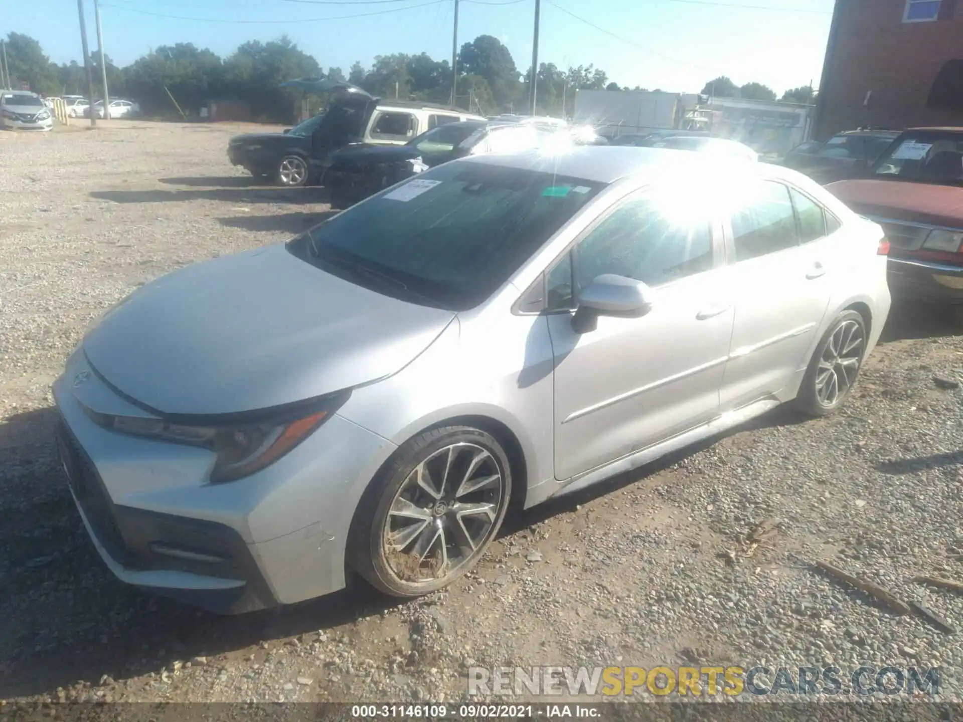 2 Photograph of a damaged car 5YFS4RCE4LP037555 TOYOTA COROLLA 2020