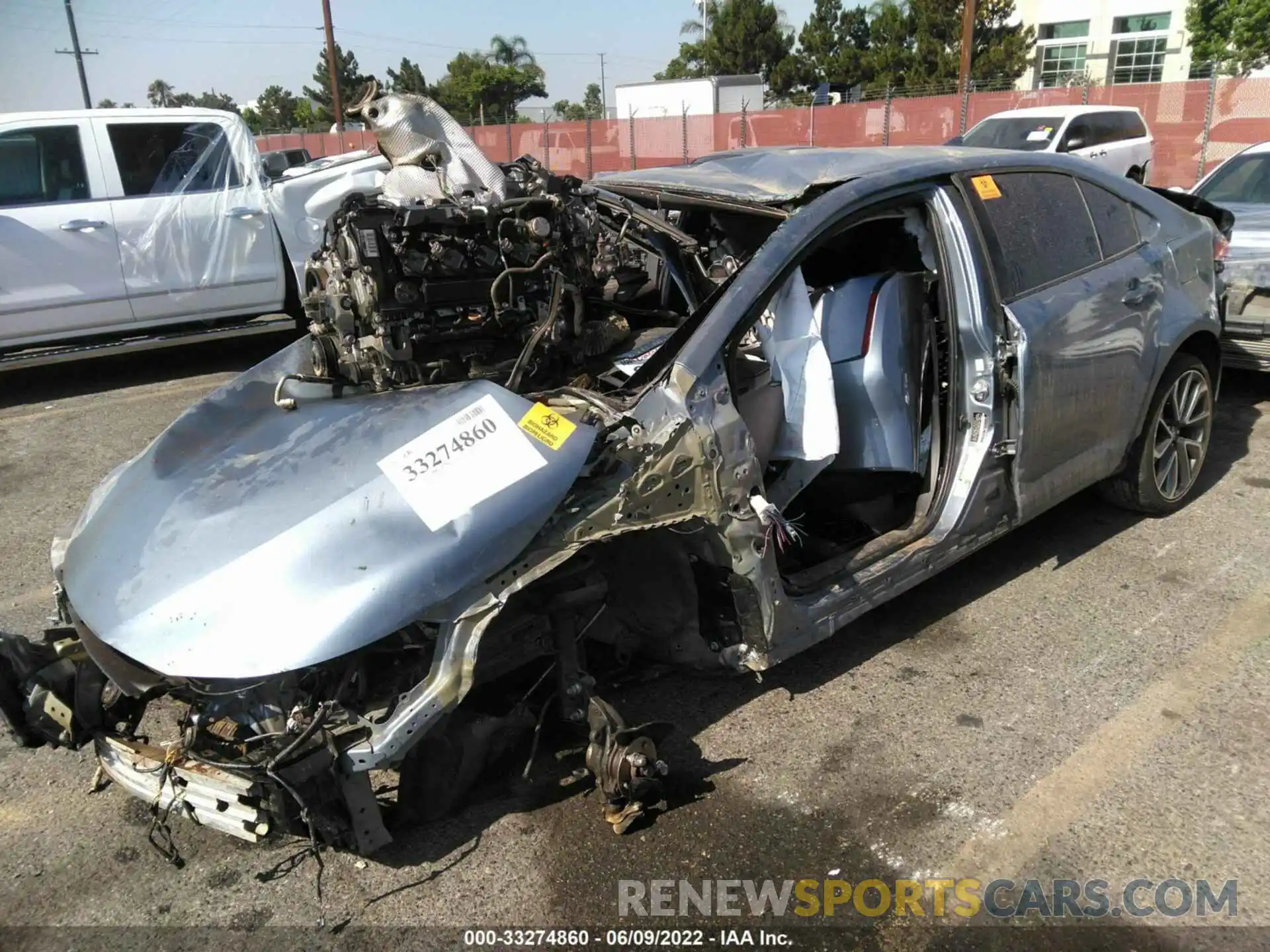 2 Photograph of a damaged car 5YFS4RCE4LP045011 TOYOTA COROLLA 2020