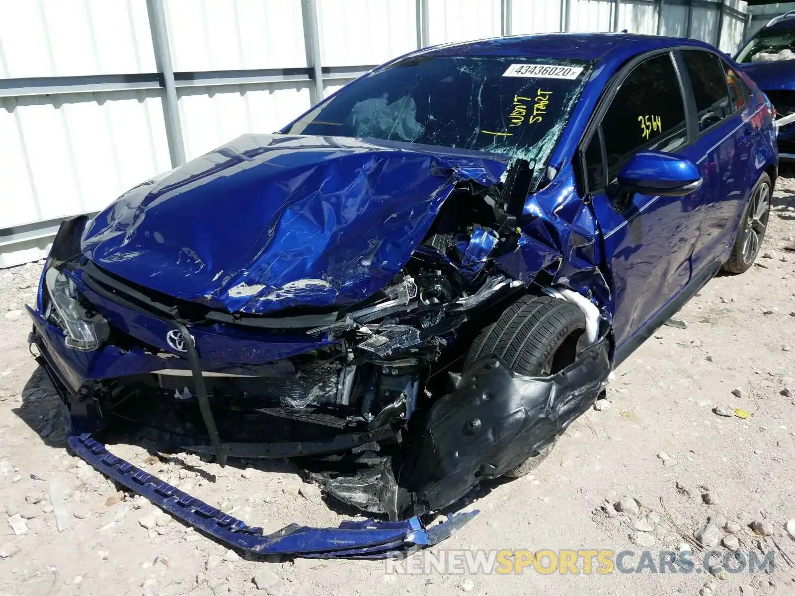 2 Photograph of a damaged car 5YFS4RCE4LP049608 TOYOTA COROLLA 2020