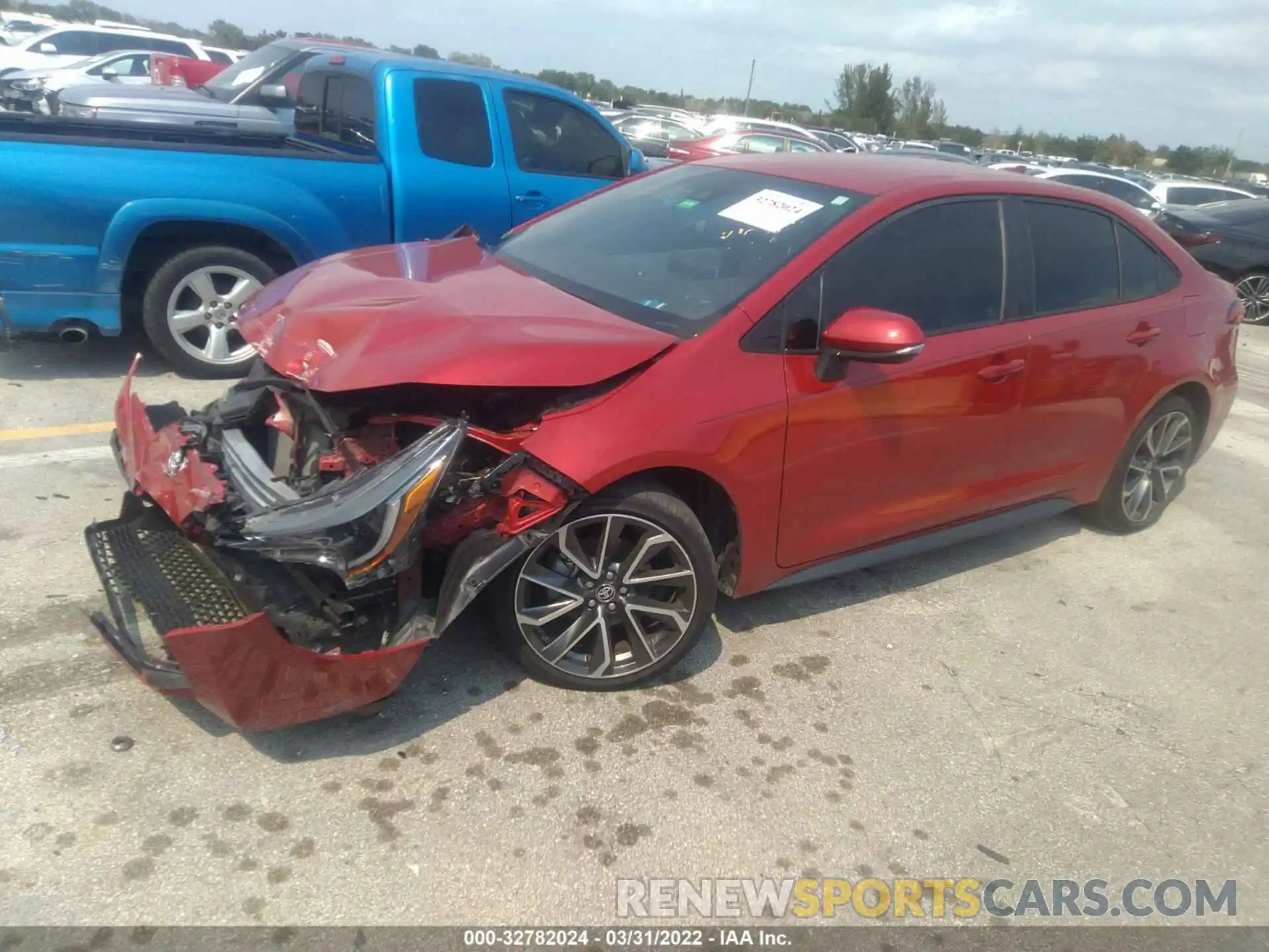 2 Photograph of a damaged car 5YFS4RCE4LP054579 TOYOTA COROLLA 2020