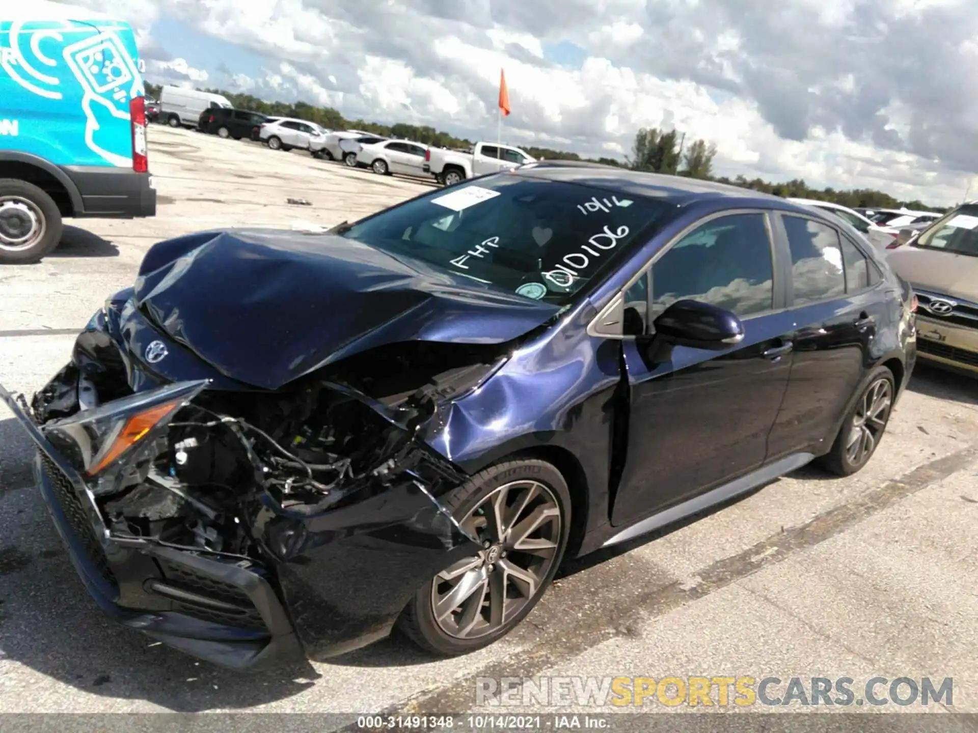 2 Photograph of a damaged car 5YFS4RCE5LP010106 TOYOTA COROLLA 2020