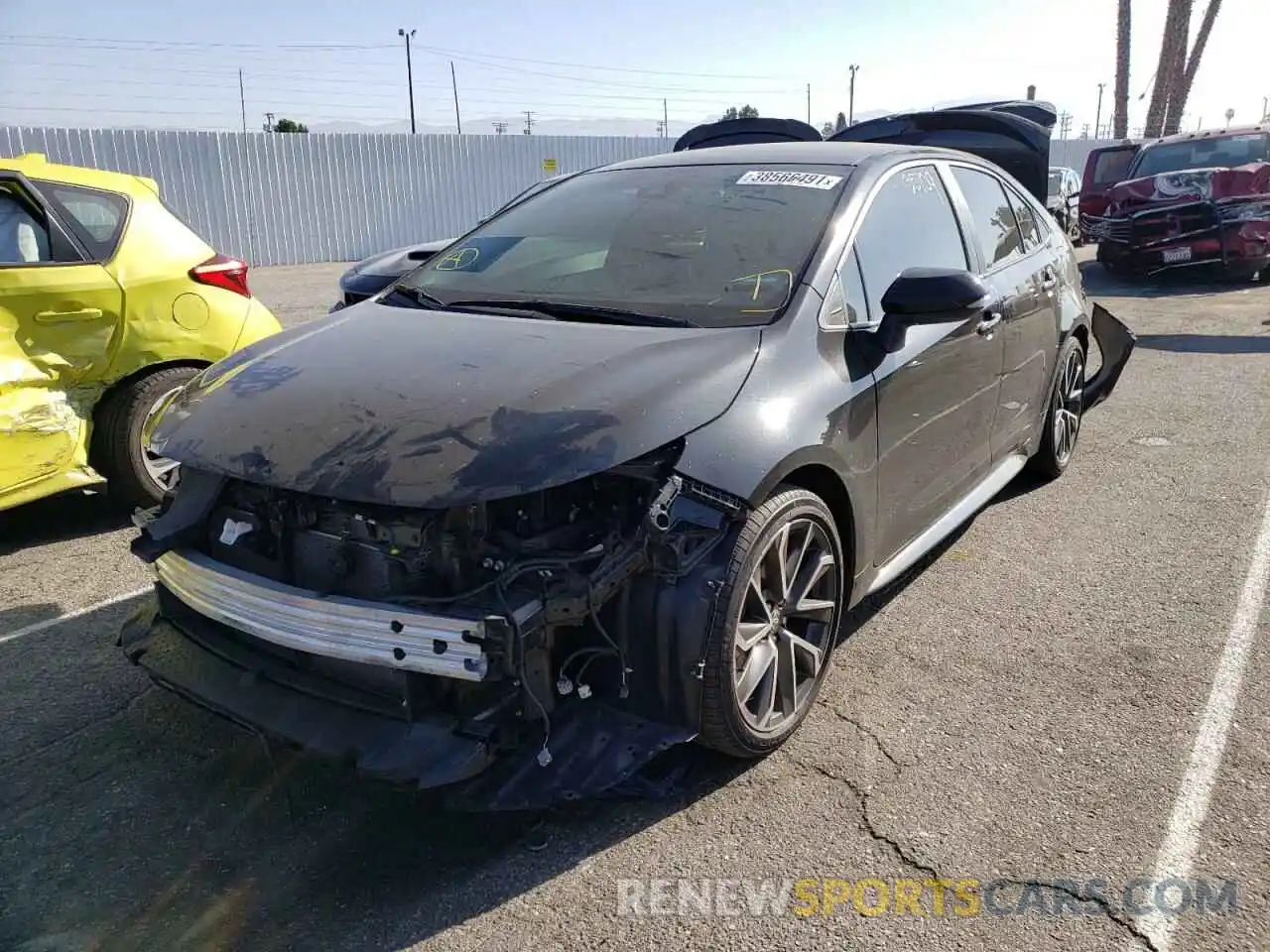 2 Photograph of a damaged car 5YFS4RCE5LP015029 TOYOTA COROLLA 2020