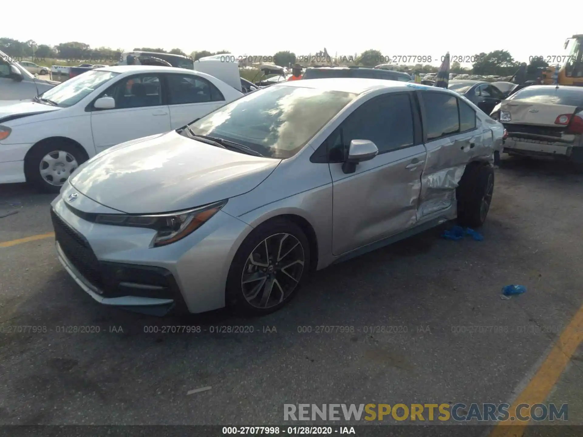 2 Photograph of a damaged car 5YFS4RCE5LP025592 TOYOTA COROLLA 2020