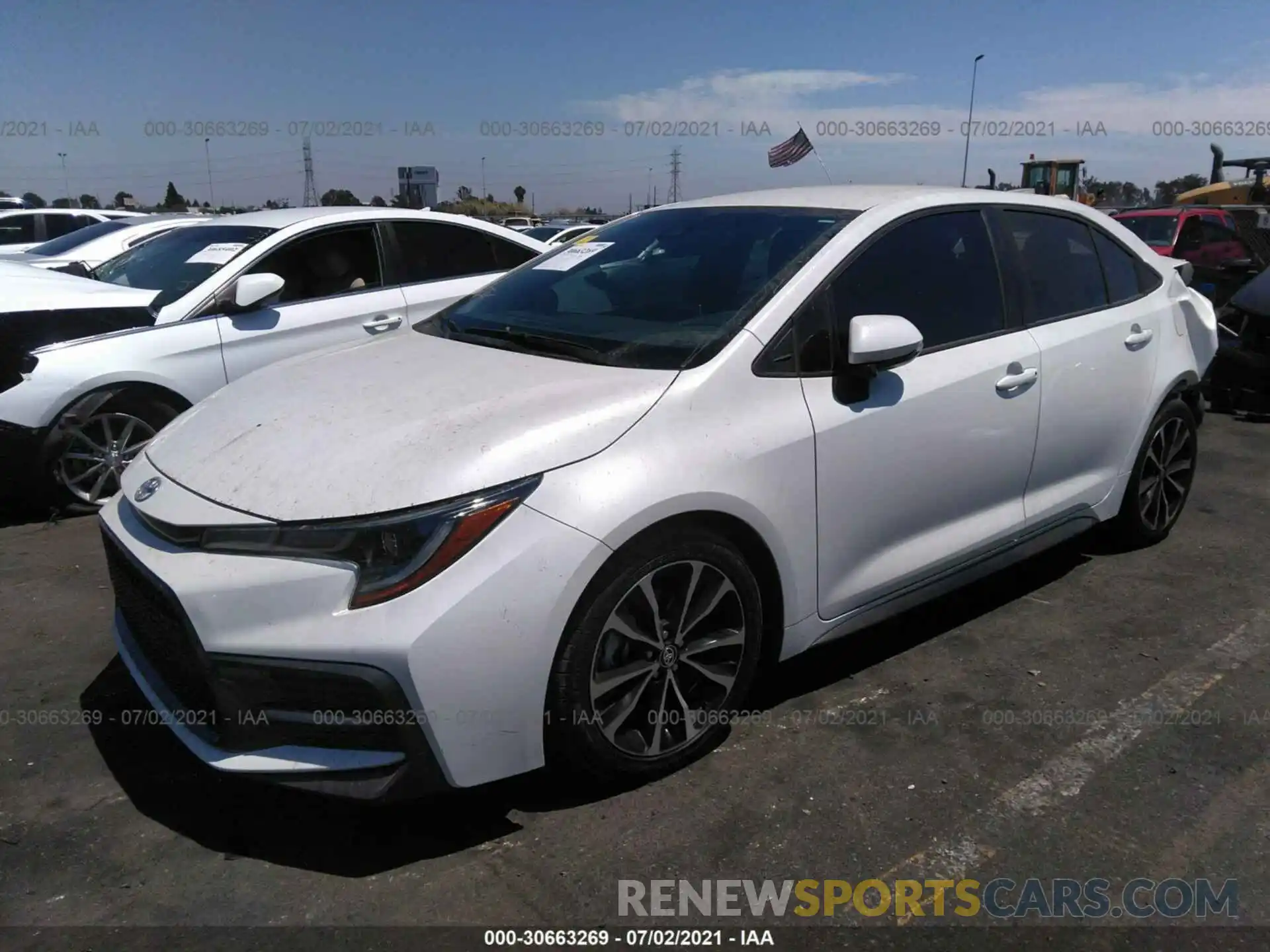 2 Photograph of a damaged car 5YFS4RCE5LP026743 TOYOTA COROLLA 2020