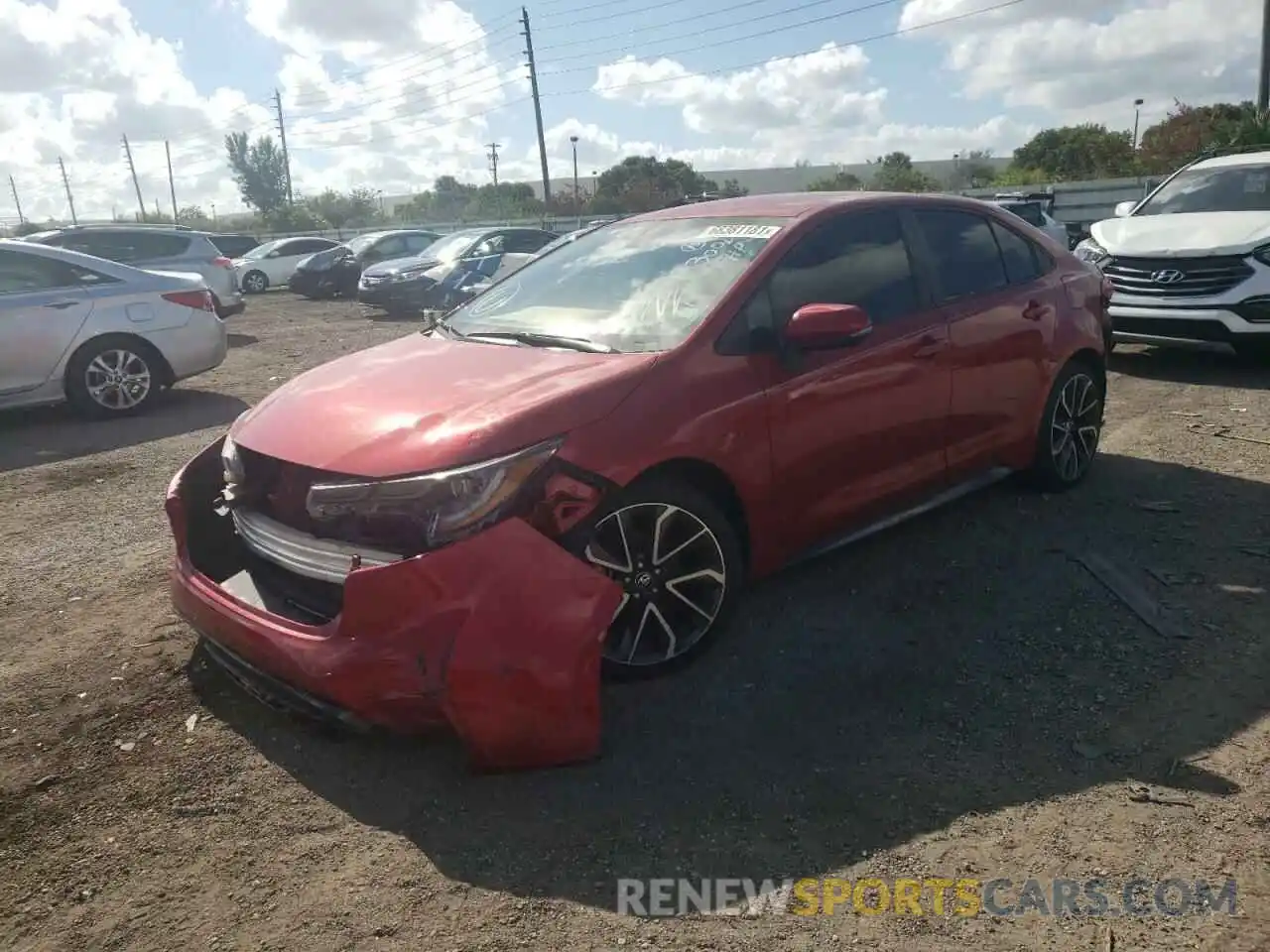 2 Photograph of a damaged car 5YFS4RCE5LP043008 TOYOTA COROLLA 2020