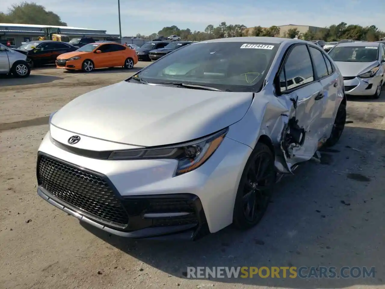 2 Photograph of a damaged car 5YFS4RCE5LP045034 TOYOTA COROLLA 2020