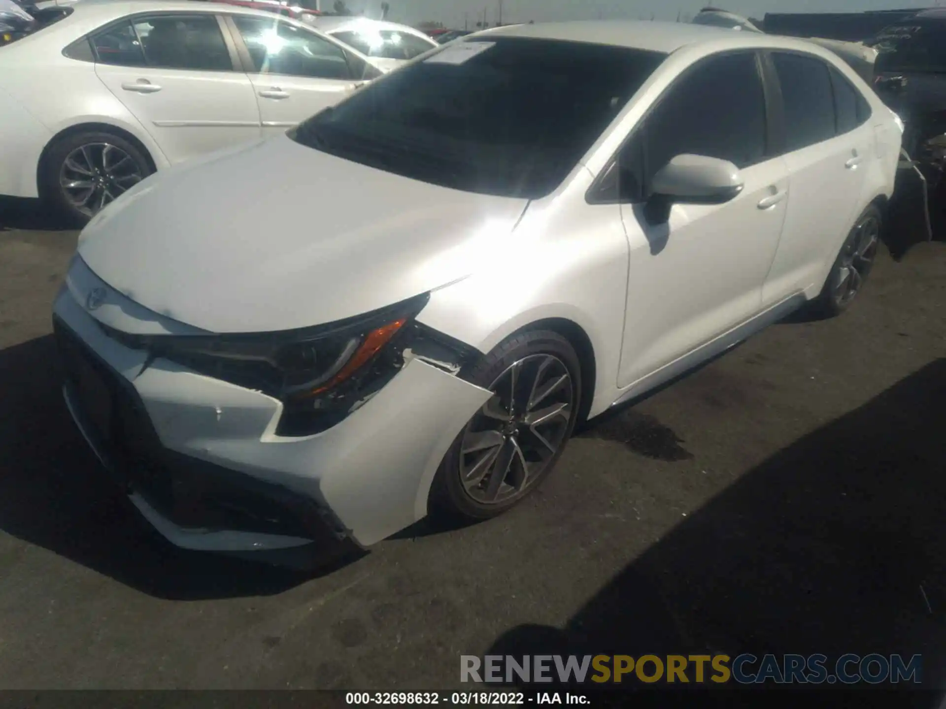 2 Photograph of a damaged car 5YFS4RCE5LP053733 TOYOTA COROLLA 2020