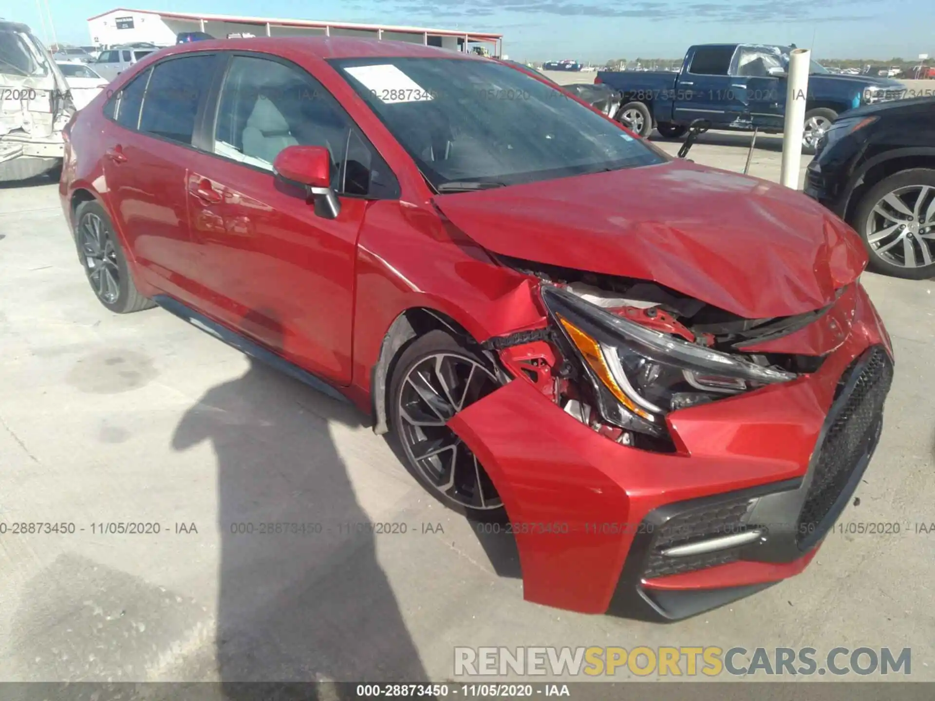 1 Photograph of a damaged car 5YFS4RCE6LP019834 TOYOTA COROLLA 2020