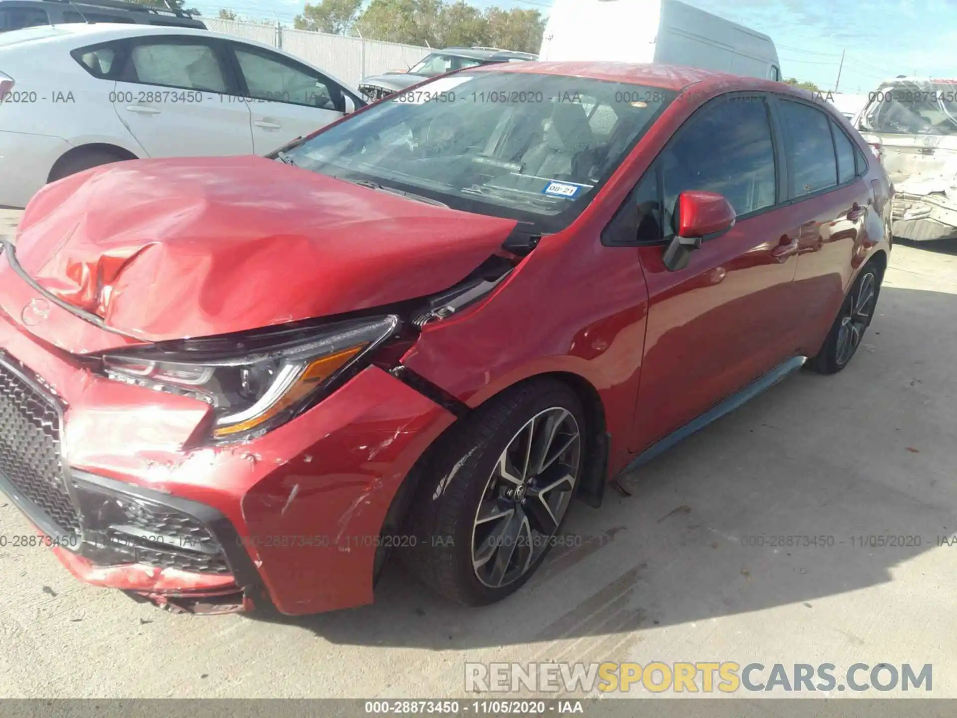 2 Photograph of a damaged car 5YFS4RCE6LP019834 TOYOTA COROLLA 2020