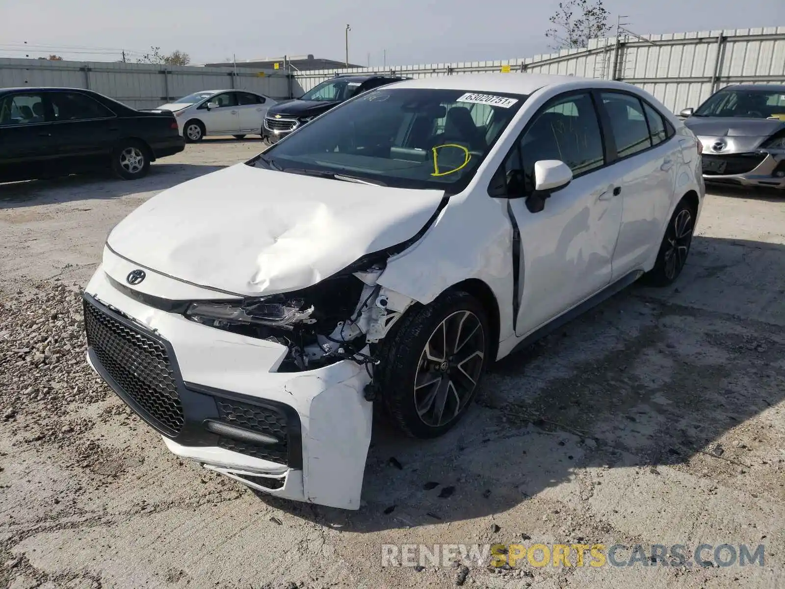 2 Photograph of a damaged car 5YFS4RCE6LP025116 TOYOTA COROLLA 2020