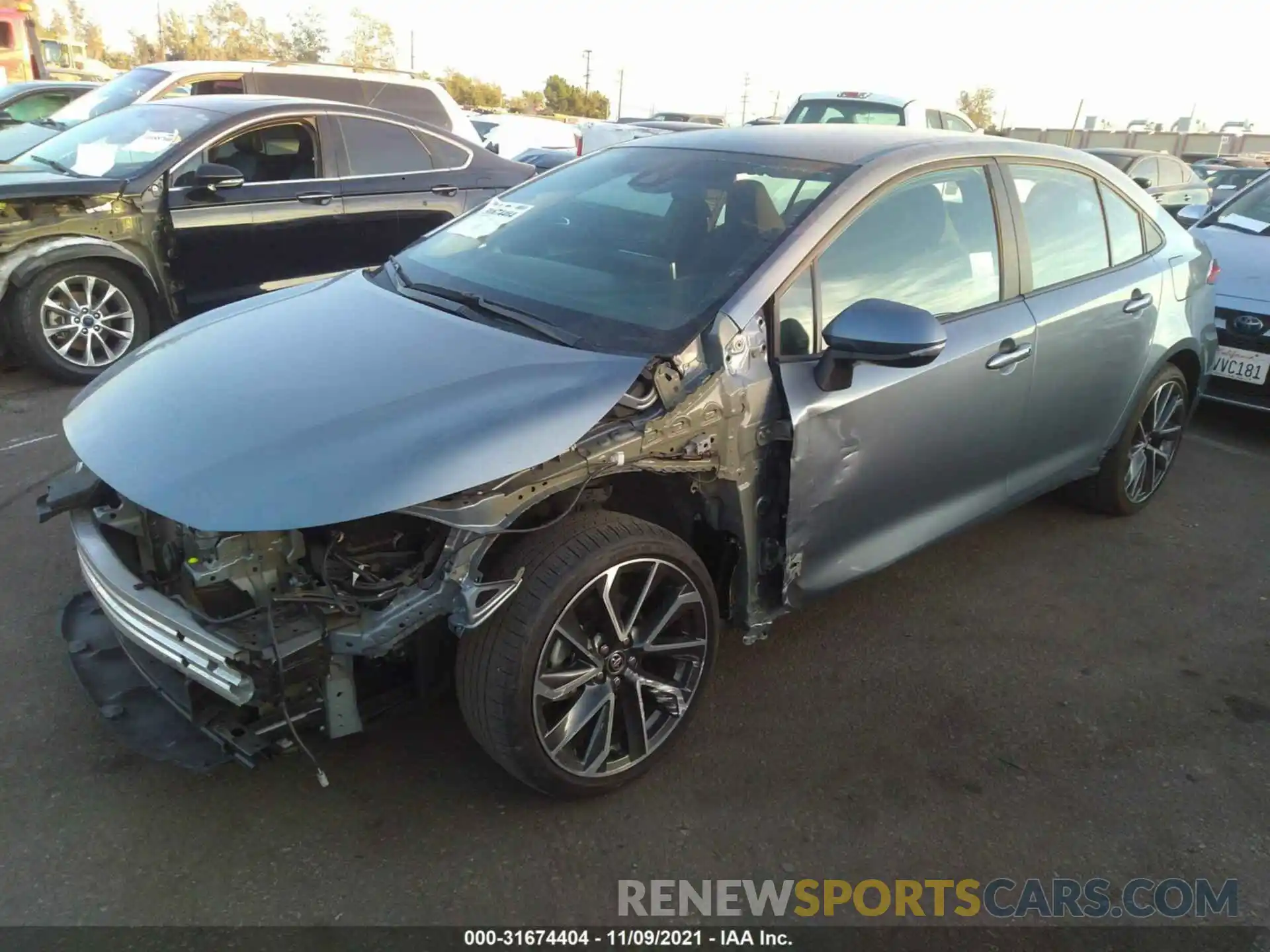 2 Photograph of a damaged car 5YFS4RCE6LP030445 TOYOTA COROLLA 2020