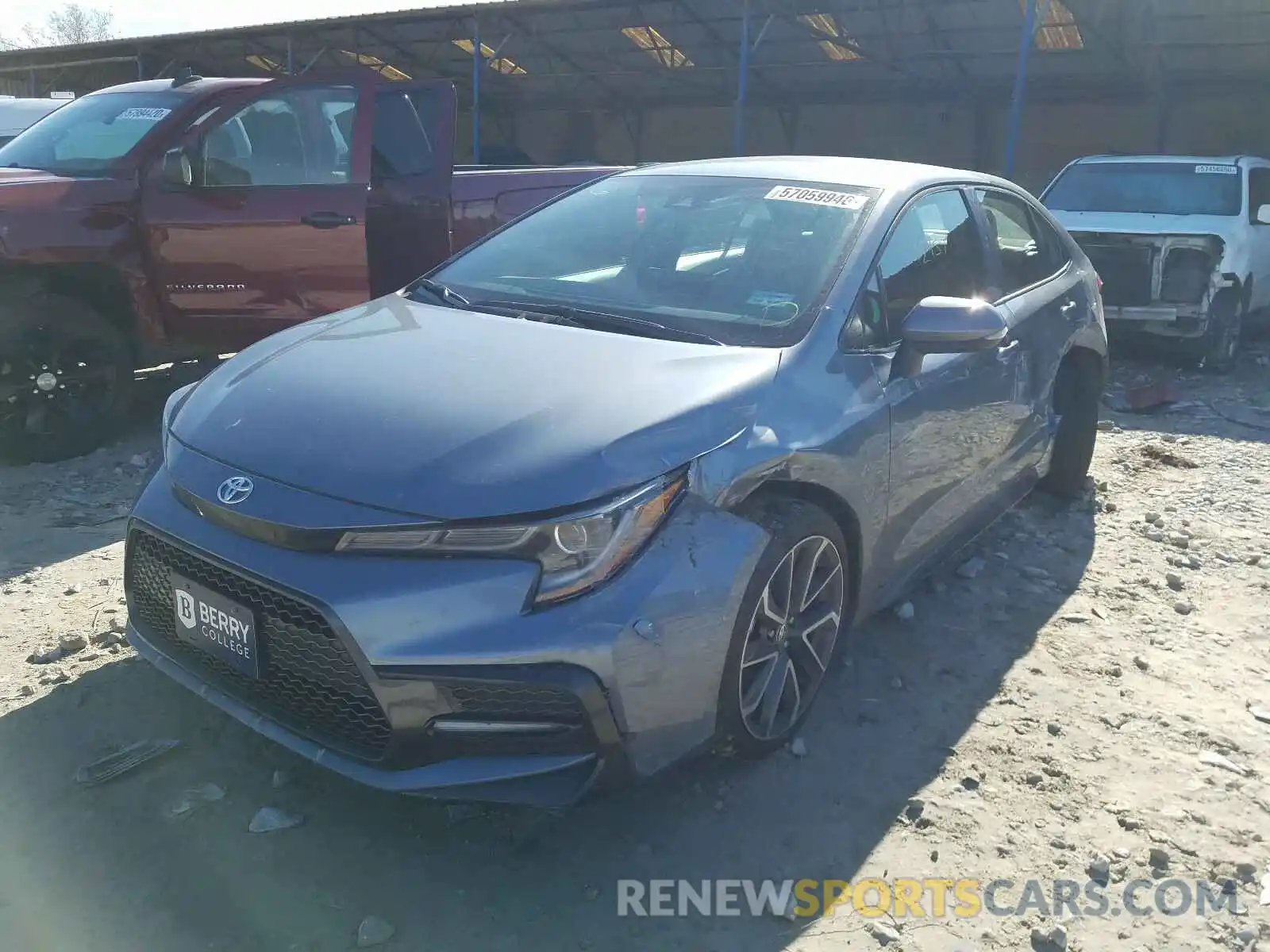 2 Photograph of a damaged car 5YFS4RCE6LP036763 TOYOTA COROLLA 2020