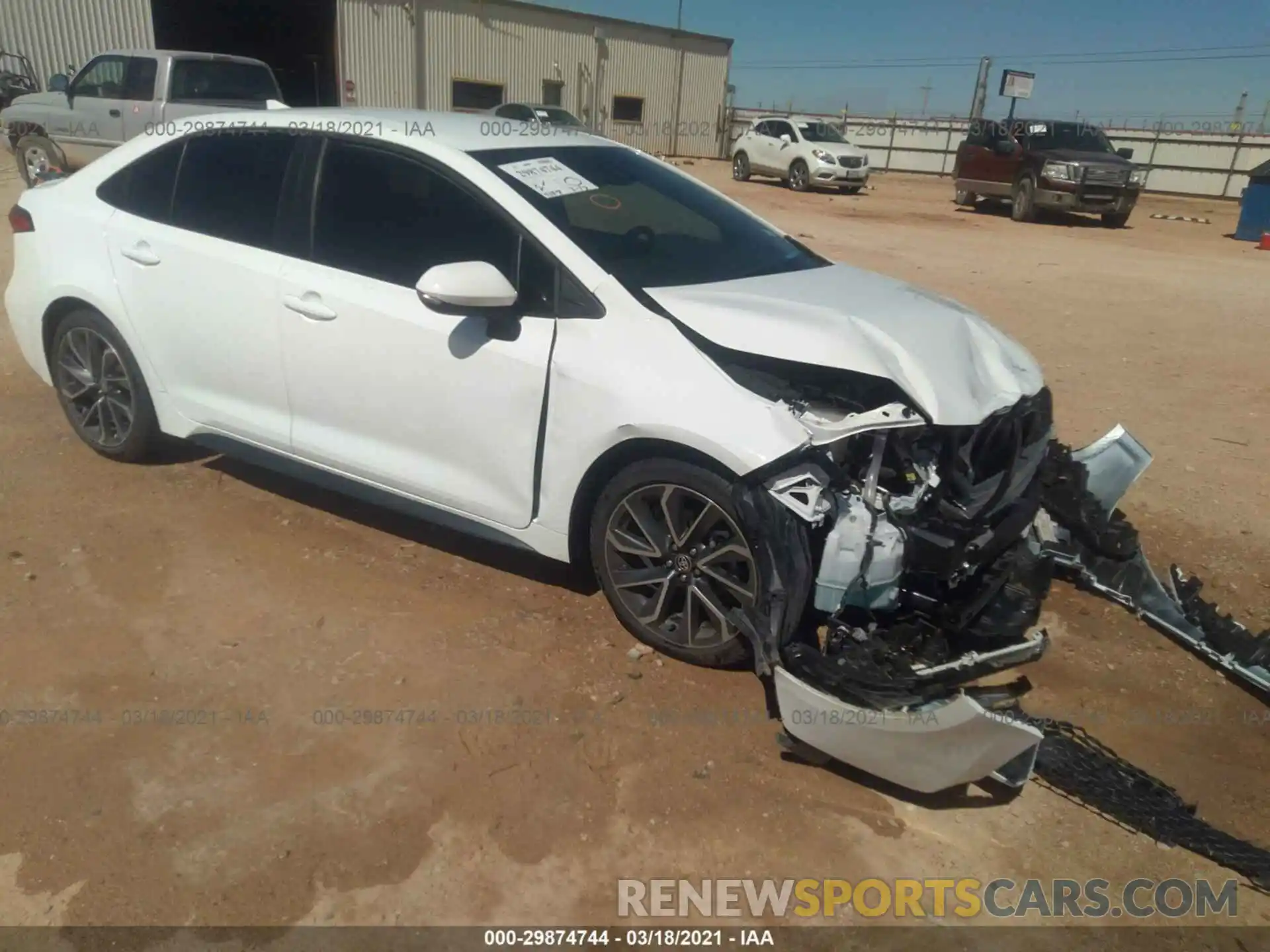 1 Photograph of a damaged car 5YFS4RCE6LP043437 TOYOTA COROLLA 2020