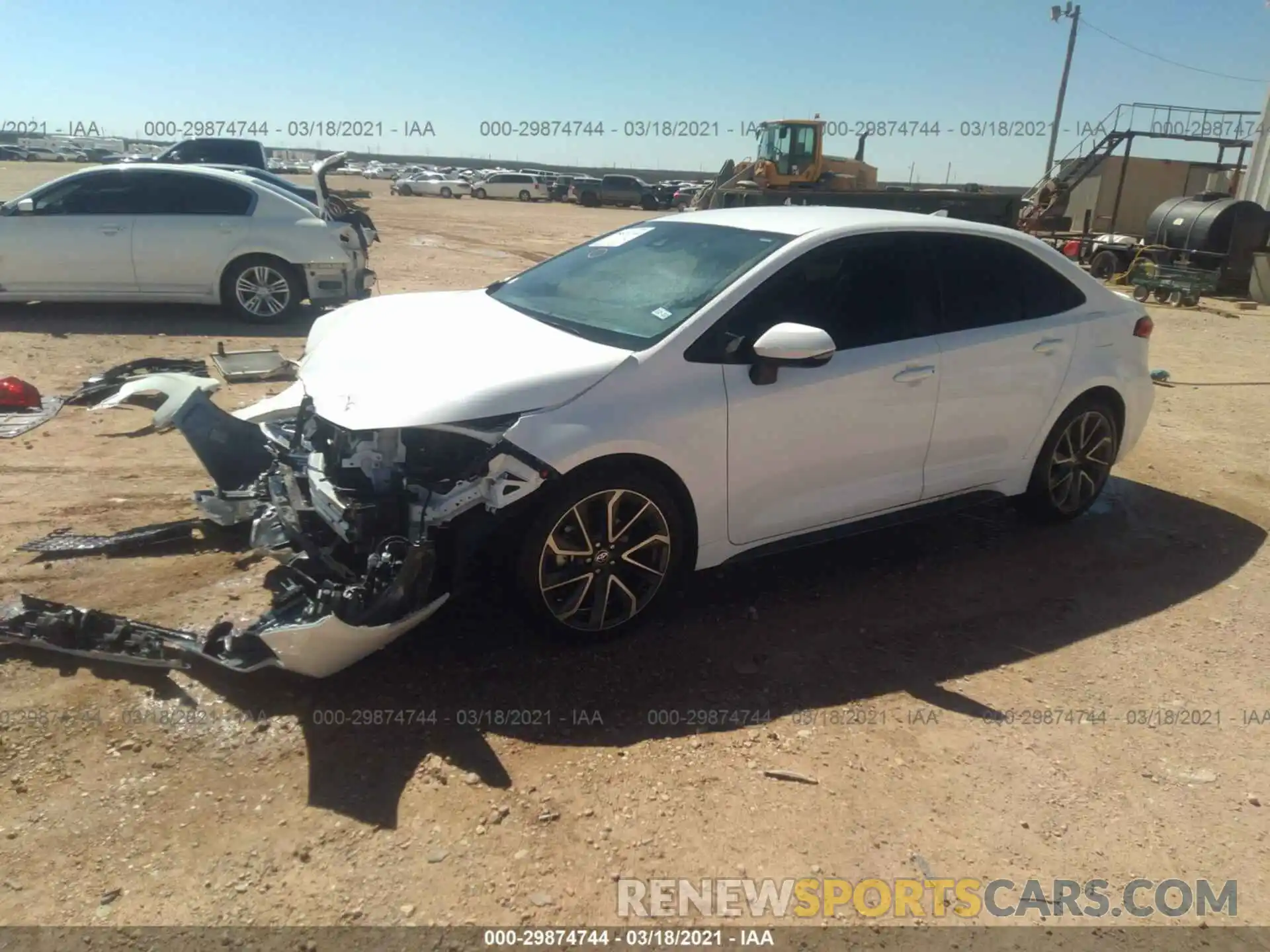 2 Photograph of a damaged car 5YFS4RCE6LP043437 TOYOTA COROLLA 2020