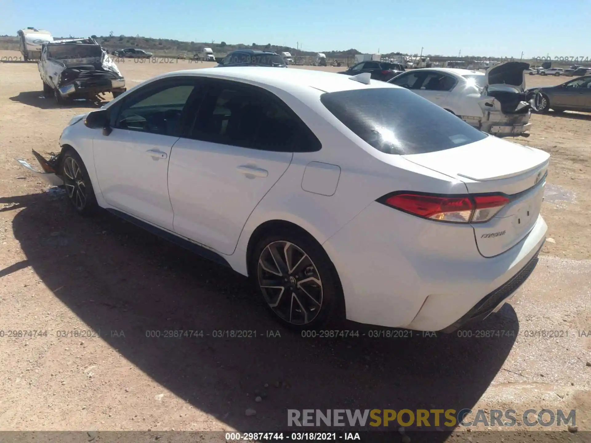 3 Photograph of a damaged car 5YFS4RCE6LP043437 TOYOTA COROLLA 2020