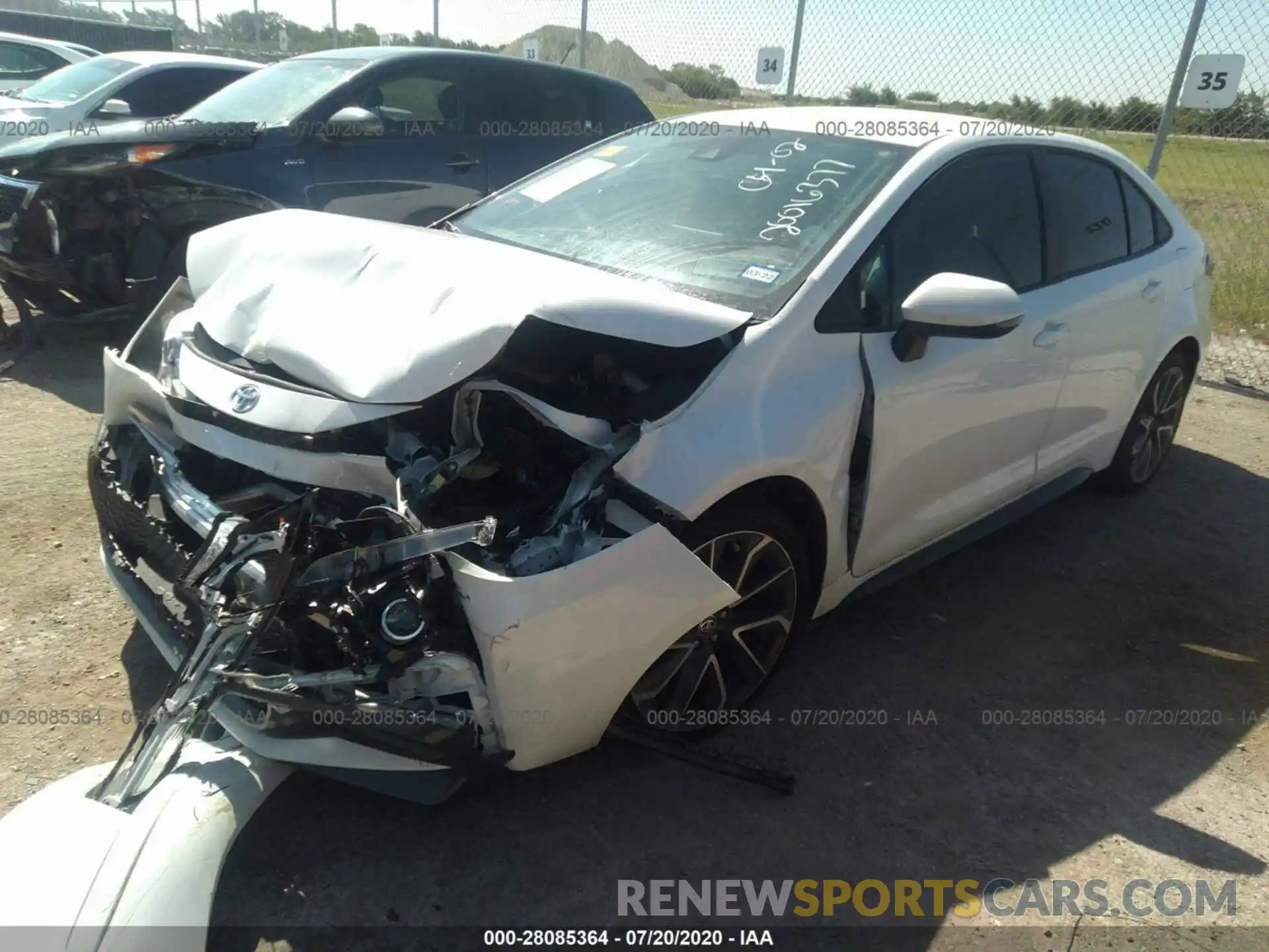 2 Photograph of a damaged car 5YFS4RCE6LP050484 TOYOTA COROLLA 2020