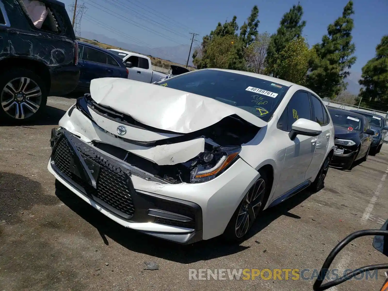 2 Photograph of a damaged car 5YFS4RCE6LP052008 TOYOTA COROLLA 2020