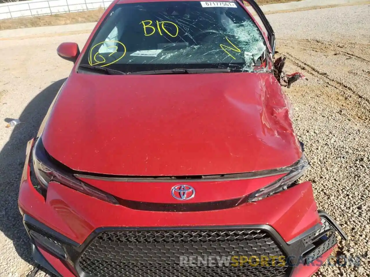 7 Photograph of a damaged car 5YFS4RCE7LP002623 TOYOTA COROLLA 2020