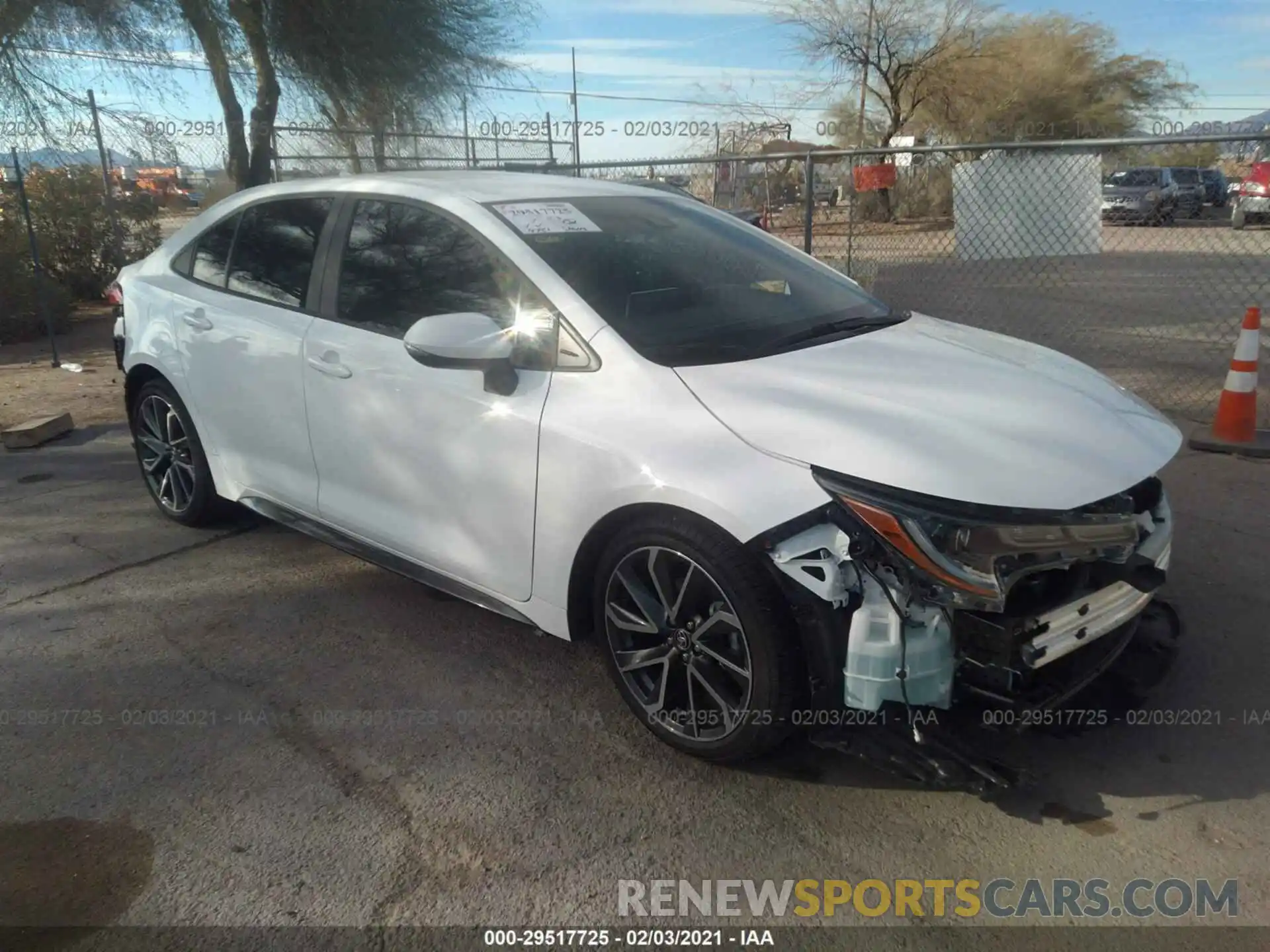 1 Photograph of a damaged car 5YFS4RCE7LP017168 TOYOTA COROLLA 2020