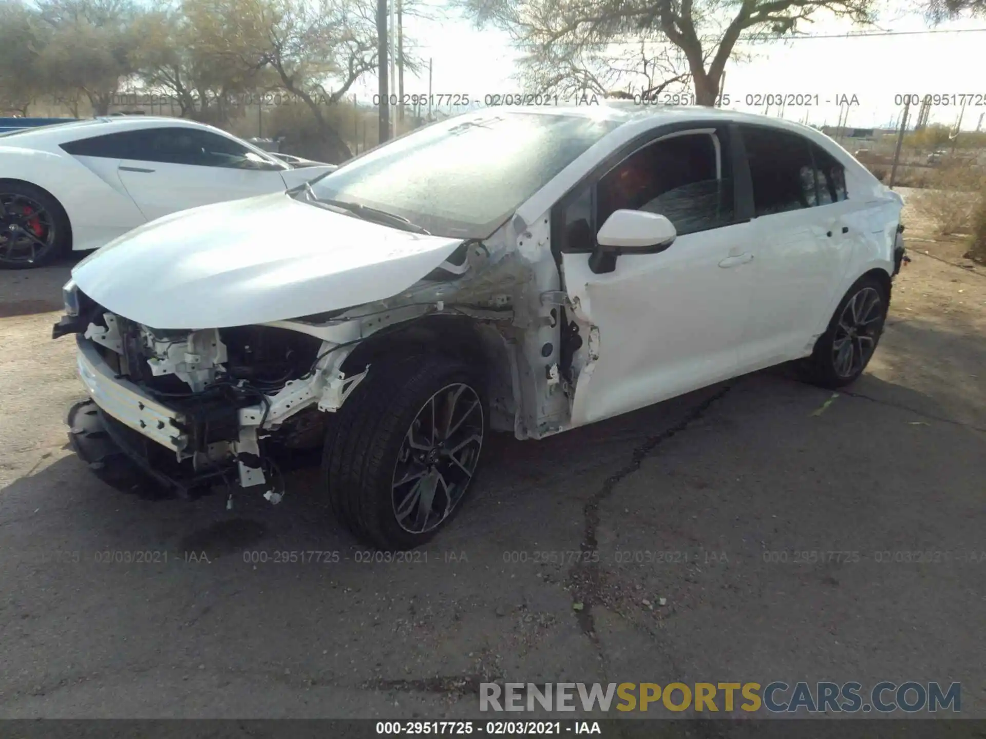 2 Photograph of a damaged car 5YFS4RCE7LP017168 TOYOTA COROLLA 2020