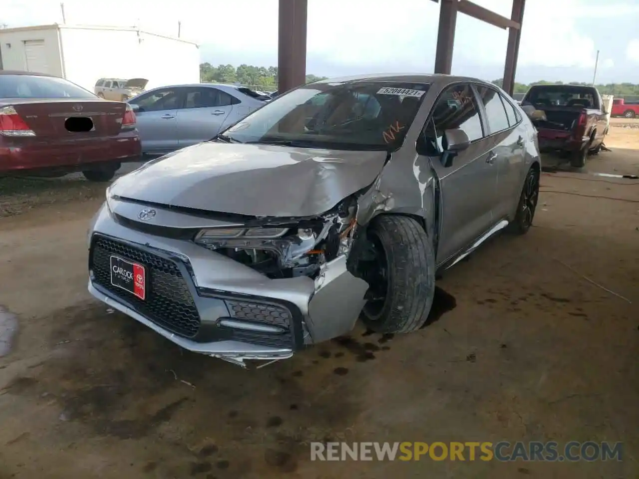 2 Photograph of a damaged car 5YFS4RCE7LP020068 TOYOTA COROLLA 2020