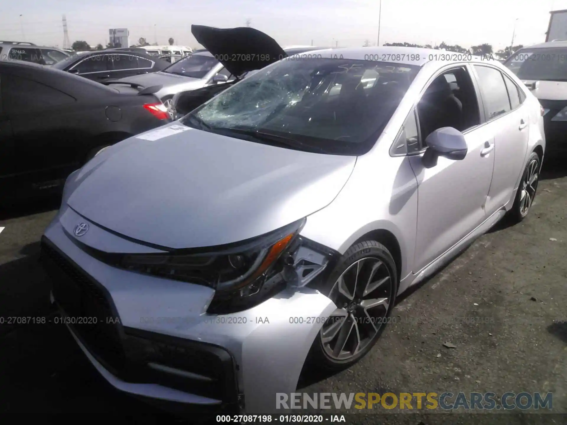 2 Photograph of a damaged car 5YFS4RCE7LP021852 TOYOTA COROLLA 2020