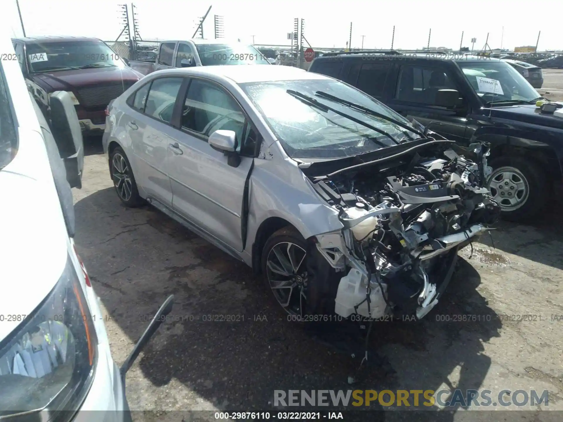 1 Photograph of a damaged car 5YFS4RCE7LP025397 TOYOTA COROLLA 2020