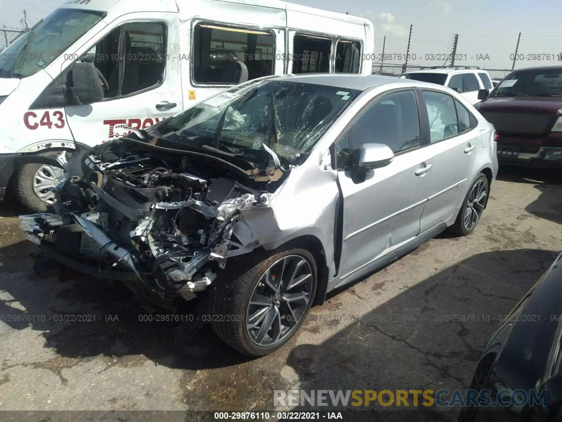 2 Photograph of a damaged car 5YFS4RCE7LP025397 TOYOTA COROLLA 2020