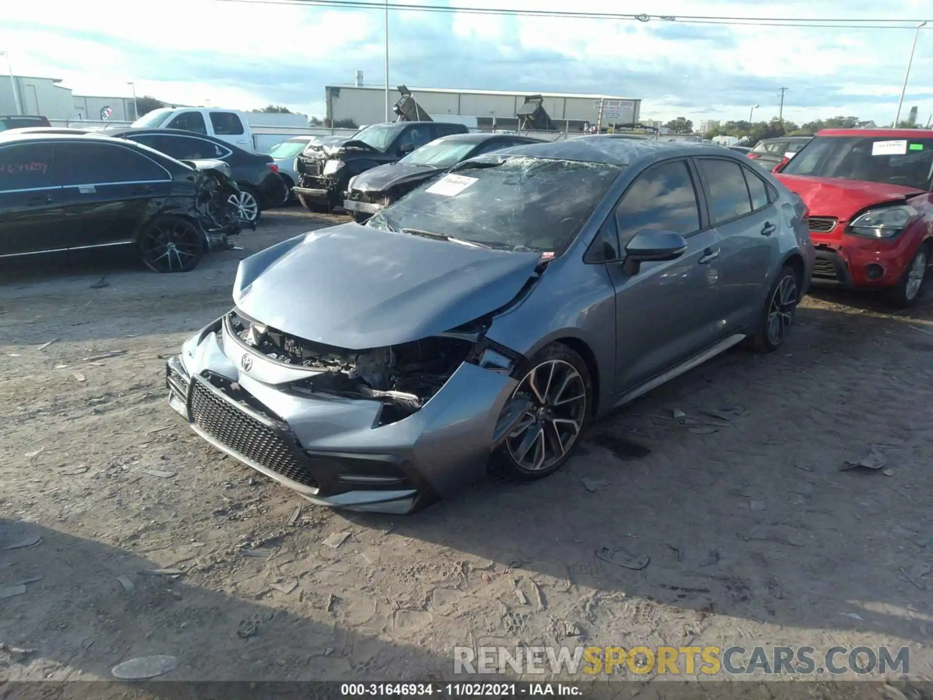 2 Photograph of a damaged car 5YFS4RCE7LP027473 TOYOTA COROLLA 2020