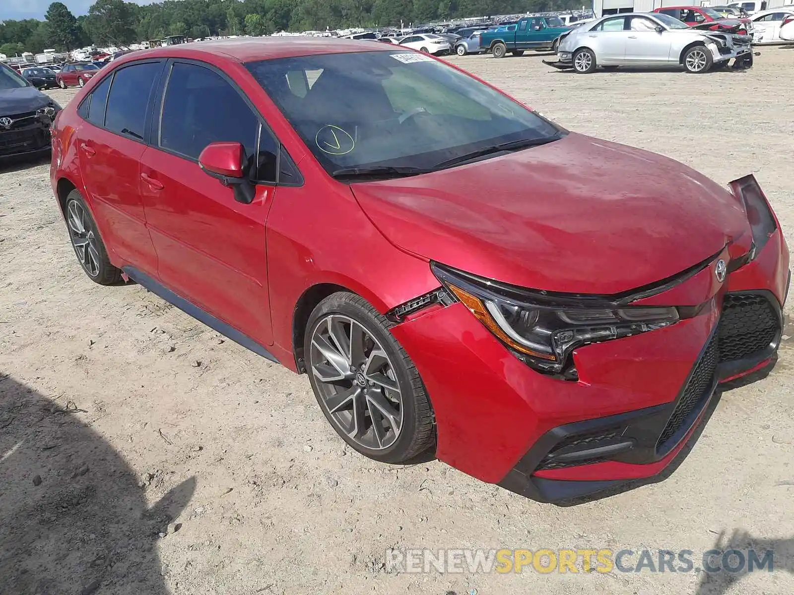 1 Photograph of a damaged car 5YFS4RCE7LP042880 TOYOTA COROLLA 2020