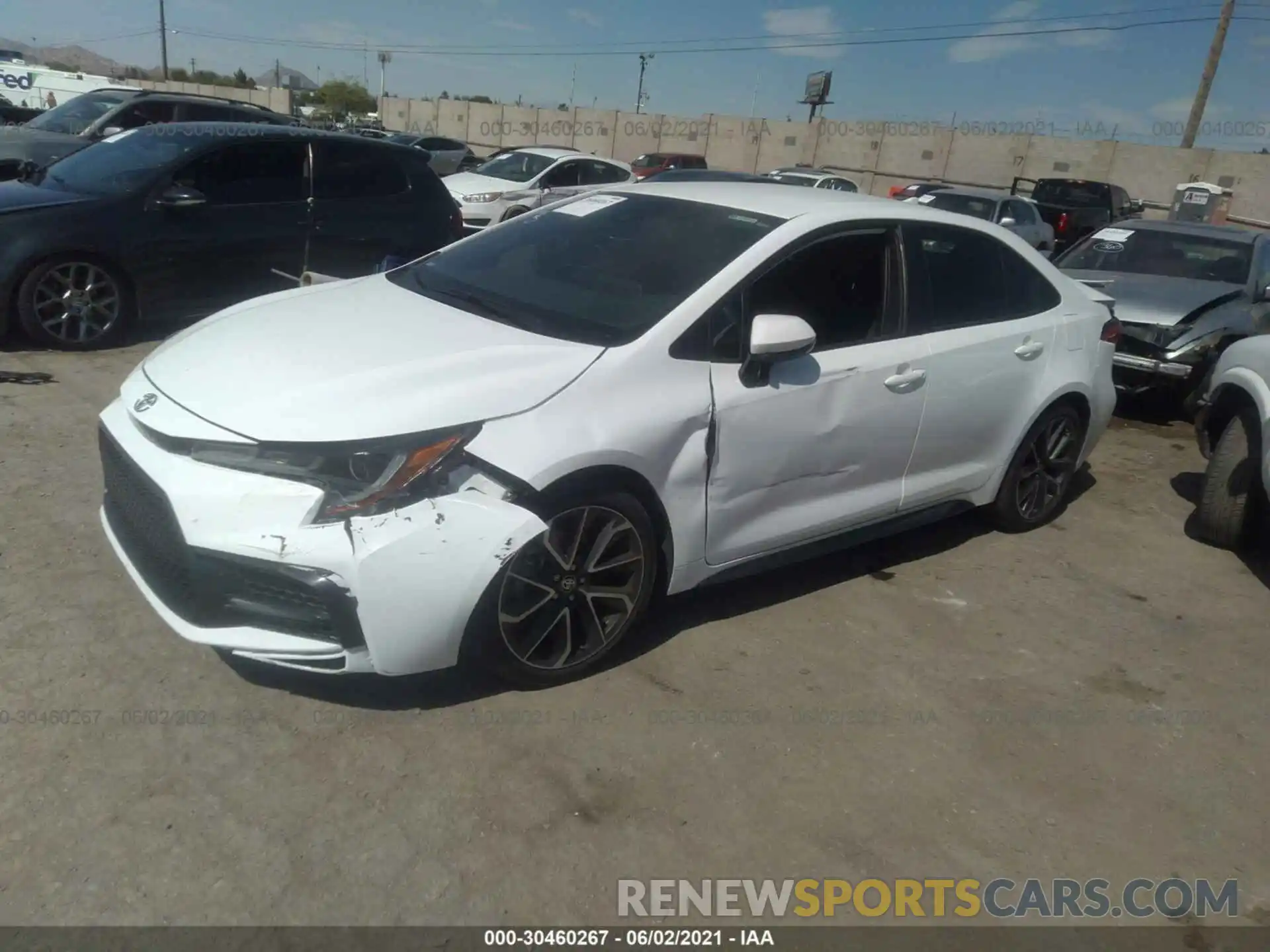 2 Photograph of a damaged car 5YFS4RCE7LP045861 TOYOTA COROLLA 2020