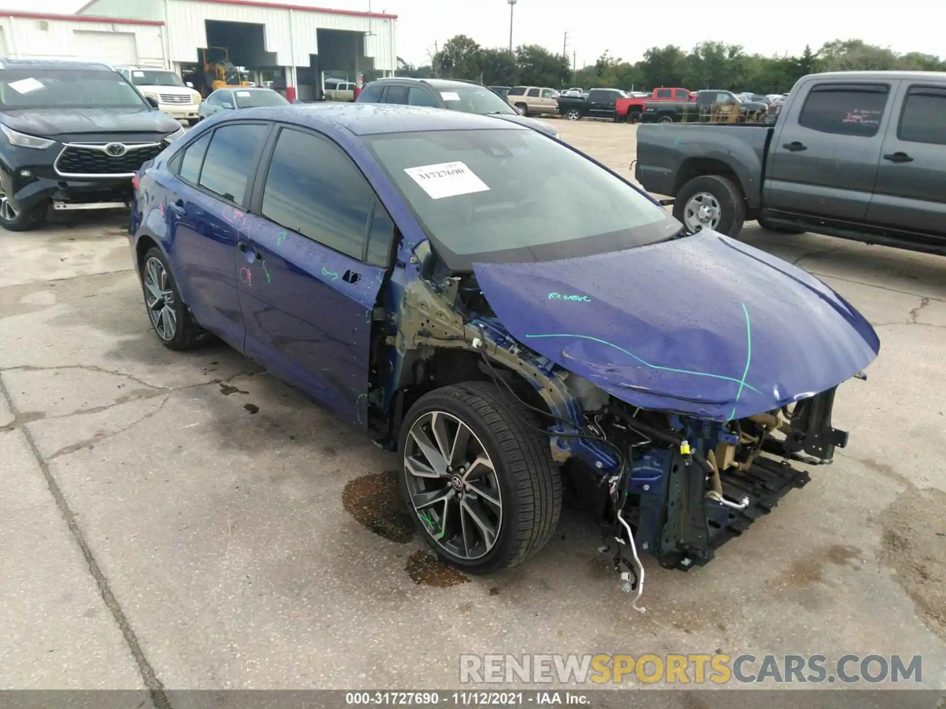 1 Photograph of a damaged car 5YFS4RCE7LP054401 TOYOTA COROLLA 2020