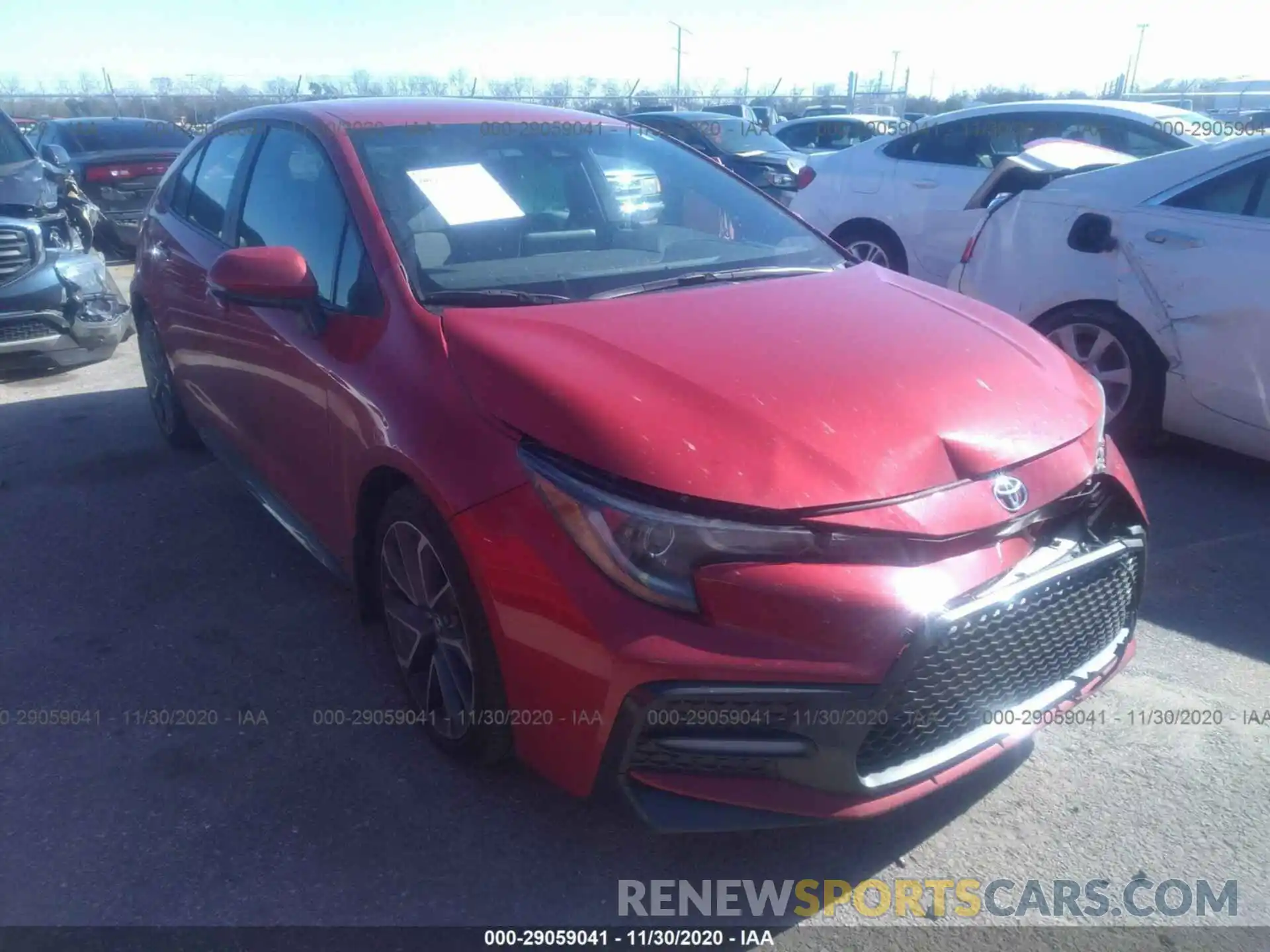 1 Photograph of a damaged car 5YFS4RCE7LP057346 TOYOTA COROLLA 2020