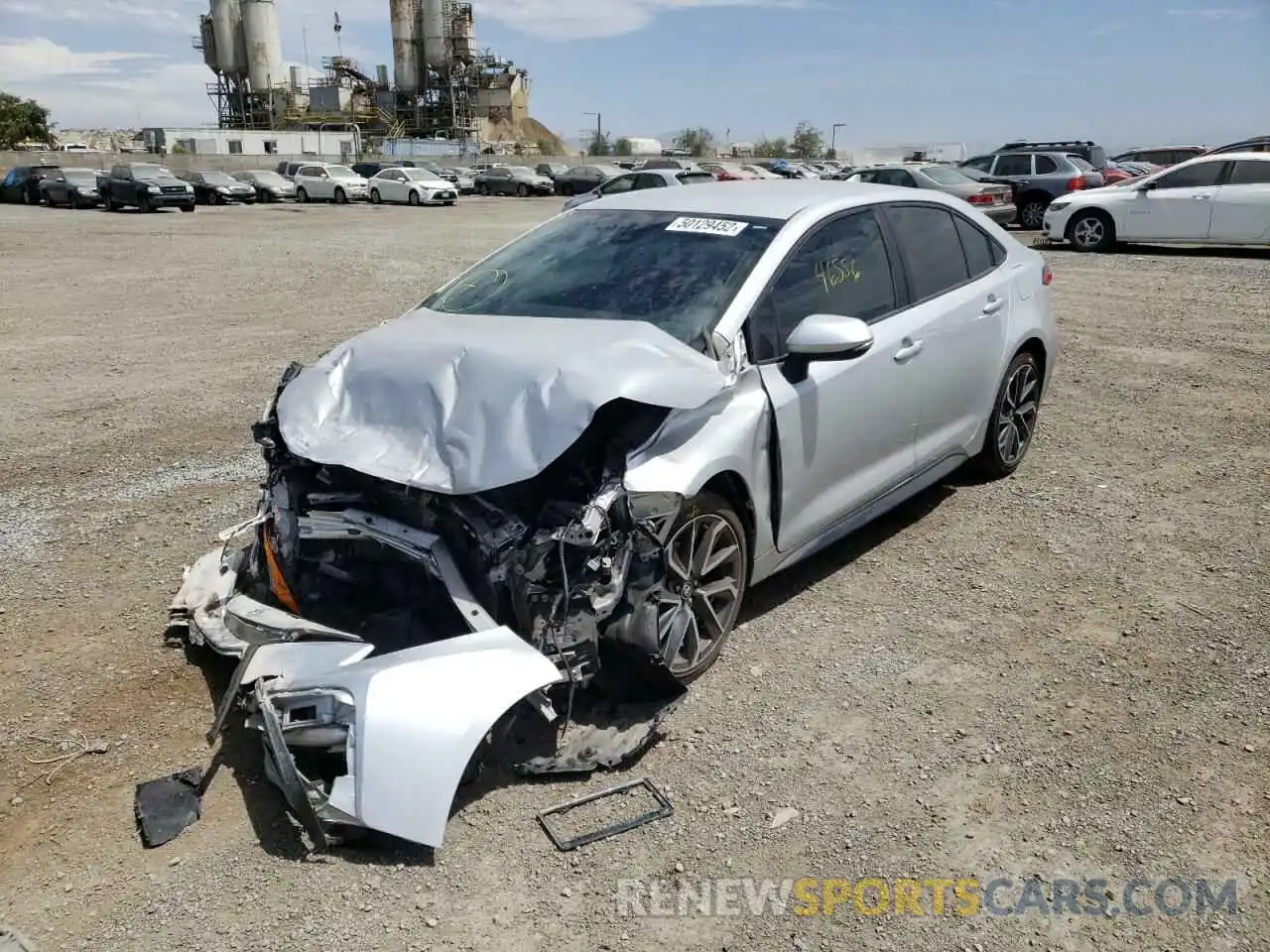 2 Photograph of a damaged car 5YFS4RCE8LP013534 TOYOTA COROLLA 2020