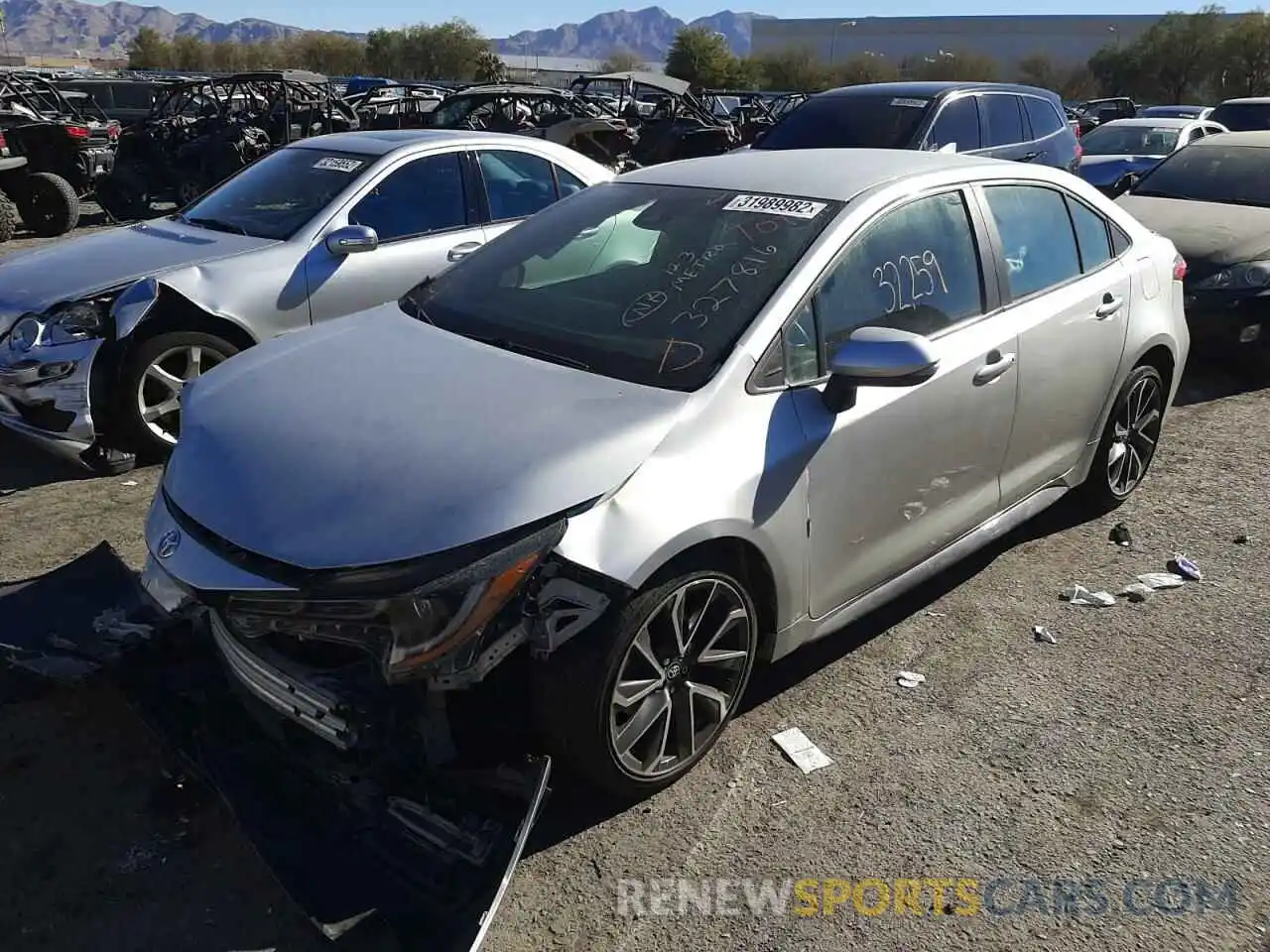 2 Photograph of a damaged car 5YFS4RCE8LP016451 TOYOTA COROLLA 2020