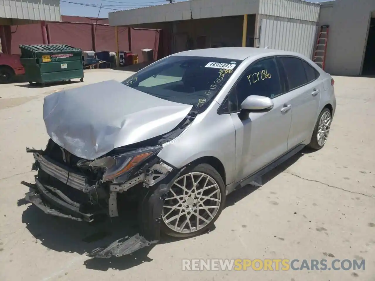 2 Photograph of a damaged car 5YFS4RCE8LP017390 TOYOTA COROLLA 2020